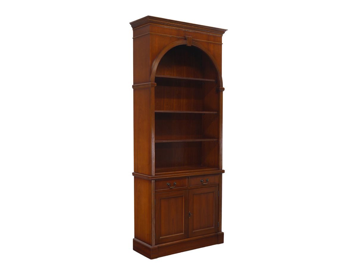 AFG Bücherregal Regal Bücherregal im englischen Stil in Mhagoni H: 215 cm