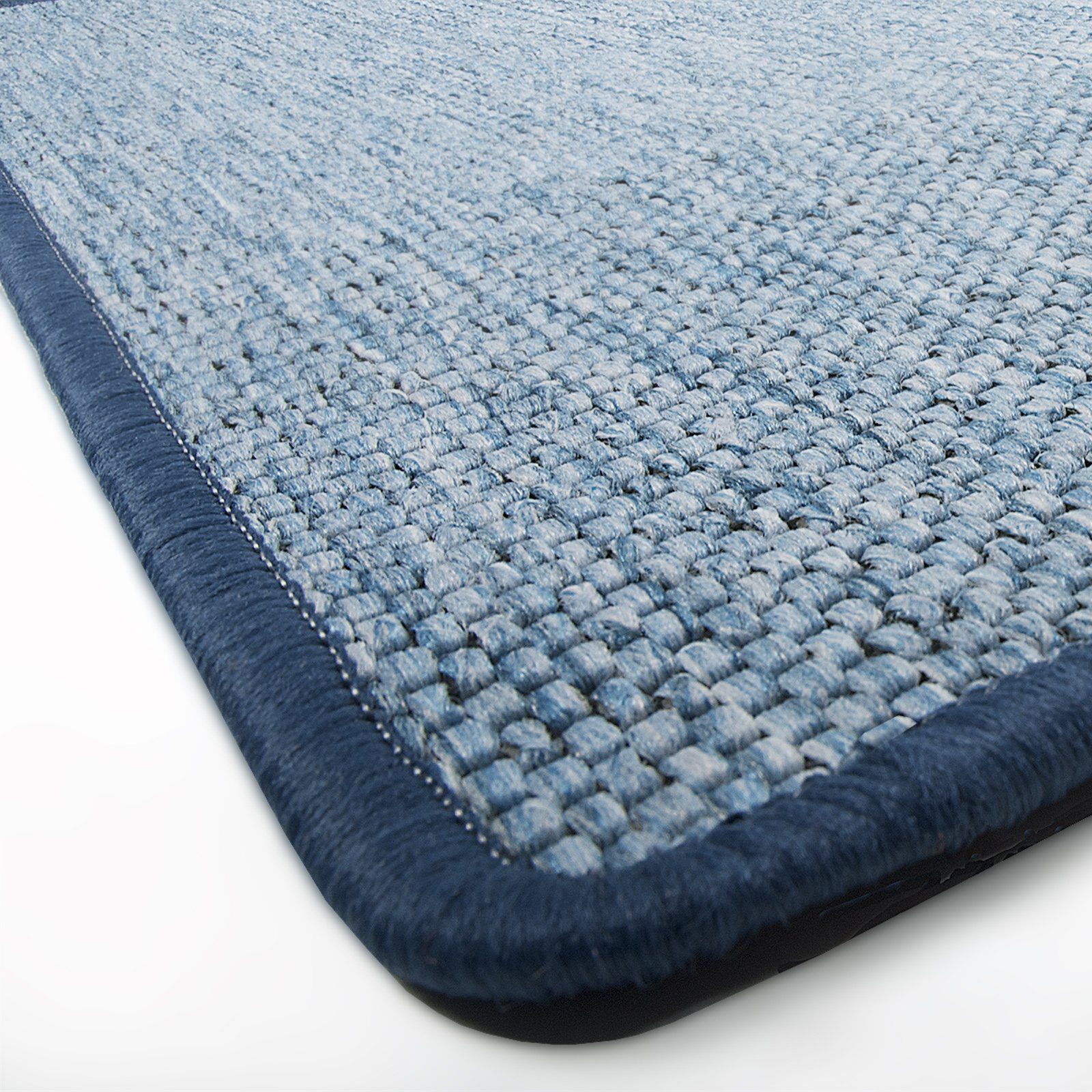 vielen Wohnteppich, & Höhe: Teppich Karat, Haifa Läufer in 3.5 mm, Teppichläufer, in Farben Blau Sisaloptik Größen,