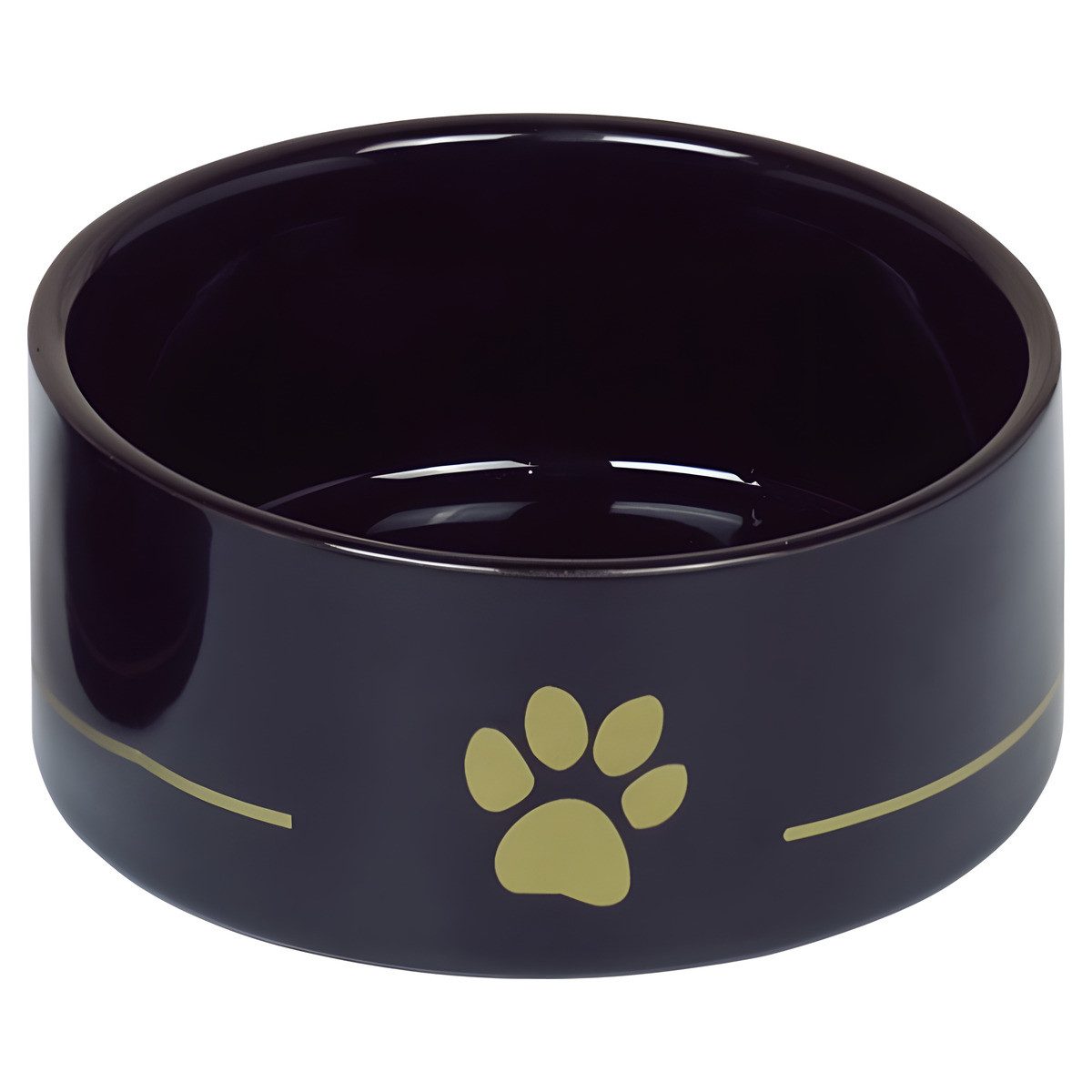 Futternapf Keramik Napf Golden Paw schwarz