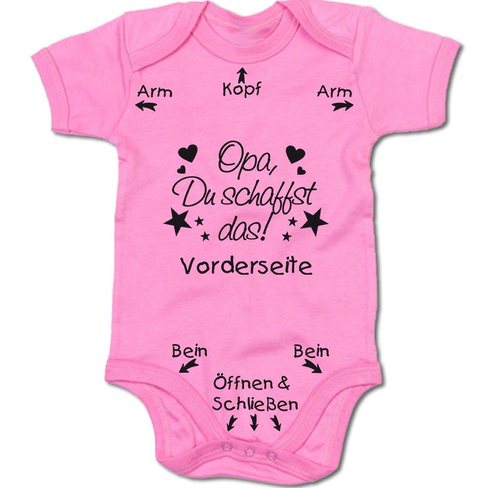 Ggraphics Kurzarmbody Baby Body Opa, Du schaffst das! mit Spruch