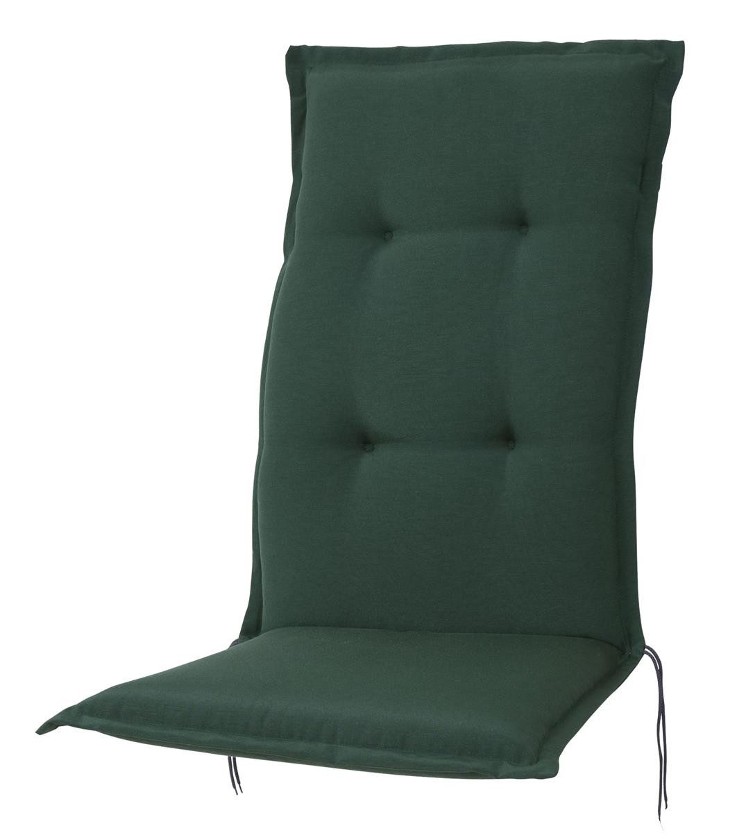 KETTtex Hochlehnerauflage Hochlehner Florence 2147 dunkelgrün 120x50x8 cm KETTtex, (1 St), Halteband verstellbar mit Bindebändern