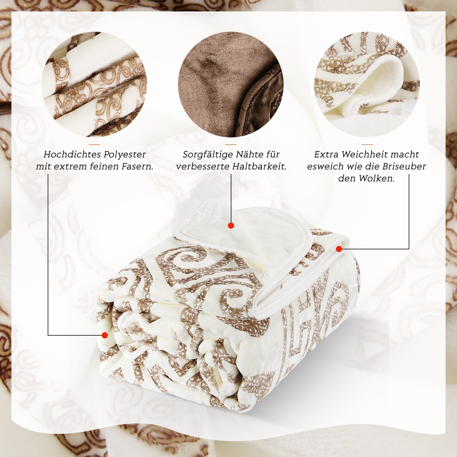 Wohndecke Kuscheldecke Flauschig 200x240 Warm Weiche Bettdecke Einfarbig, H günstig online kaufen