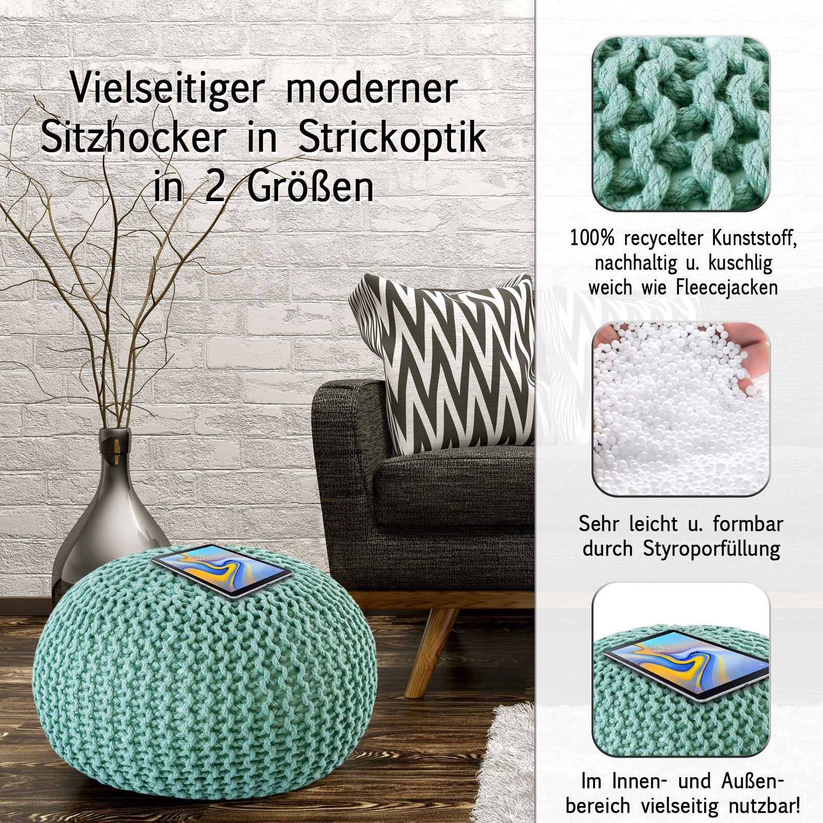 Casamia Pouf Pouf Ø 55 o. günstig online kaufen