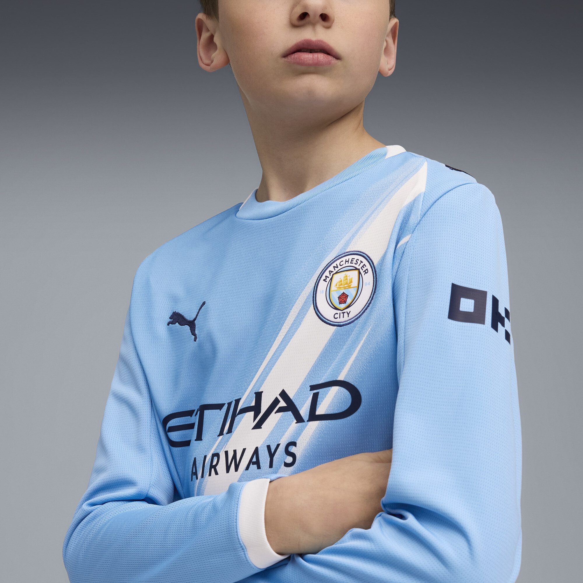 PUMA Trainingsshirt Manchester City 25/26 Langarm-Heimtrikot Jugendliche