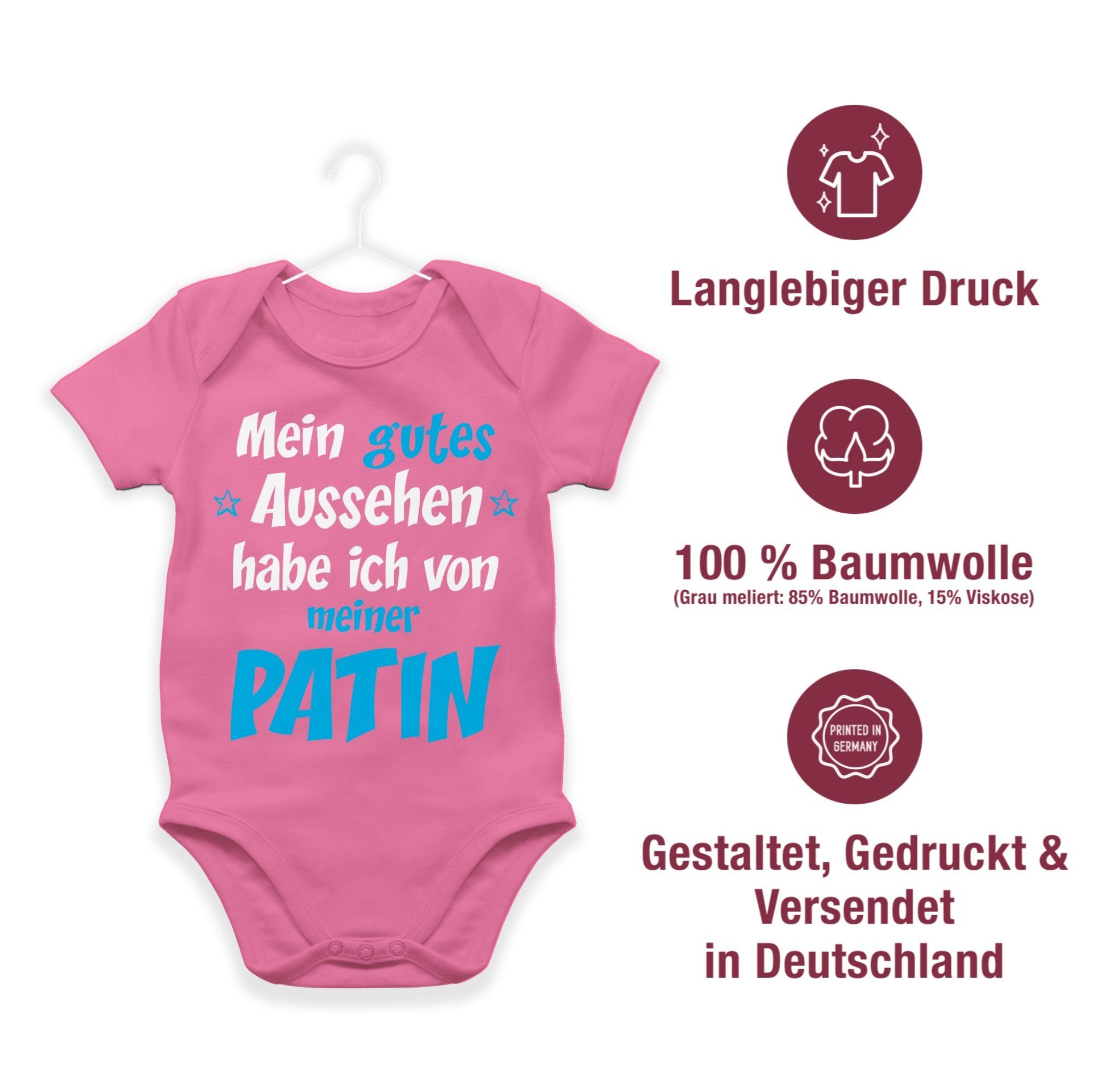 Shirtracer Baby Pink - Patentante Shirtbody Junge Patin 2 Aussehen blau/weiß Gutes