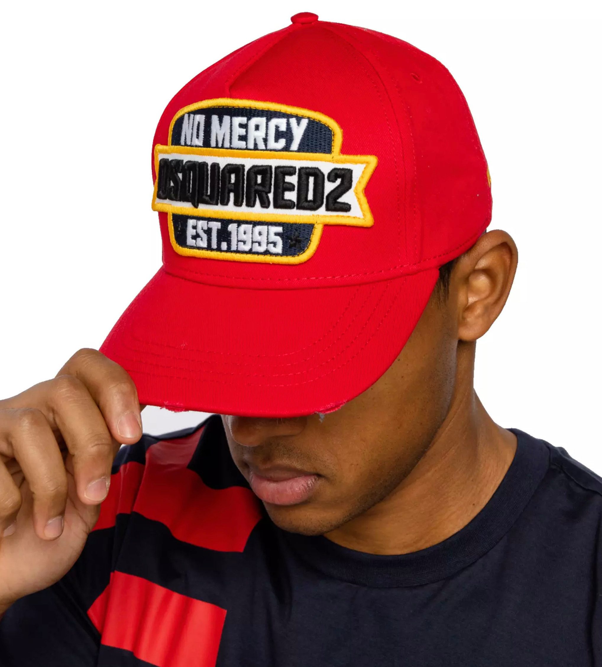 Dsquared2 Baseball Cap No Mercy Winners Logo Baseballcap Cap Kappe Basebalkappe Hat Urbaner Streetwear mit luxuriösen Details