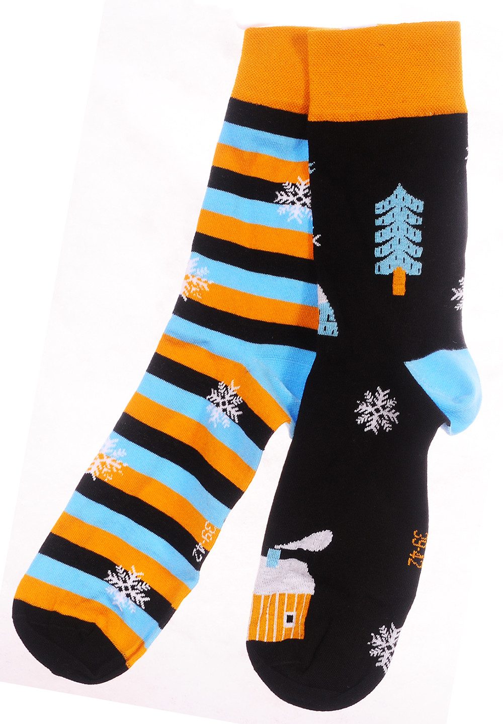 Martinex Socken Socken Weihnachtlich mit Tannenbaum in Schwarz Strümpfe Weihnachten elastisch, weich