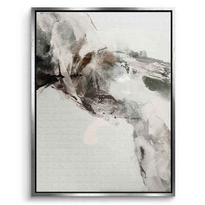 DOTCOMCANVAS® Leinwandbild Unwavering Willpower, Leinwandbild weiß beige moderne abstrakte Kunst Druck Wandbild