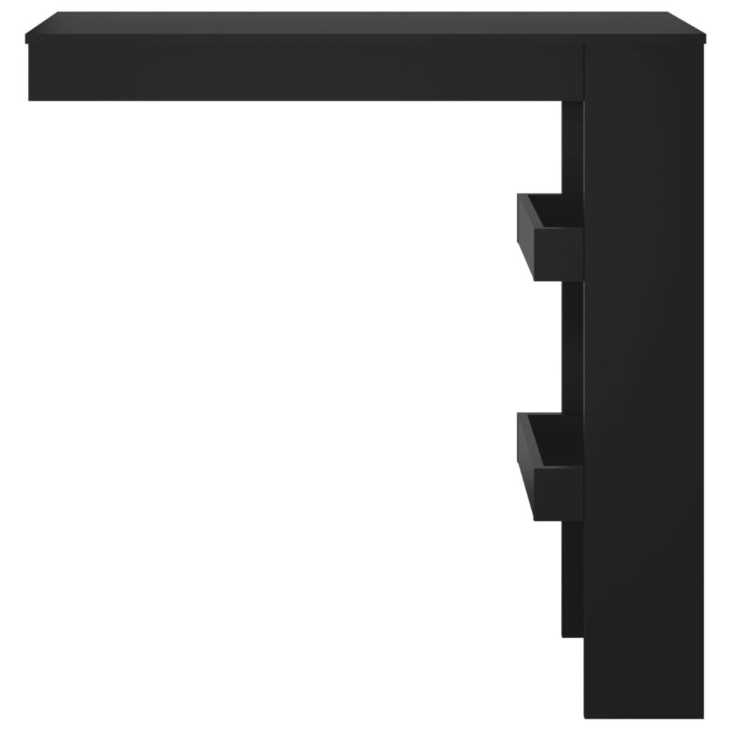 Schwarz Esstisch 102x45x103,5 cm (1-St) furnicato Wand-Bartisch Holzwerkstoff
