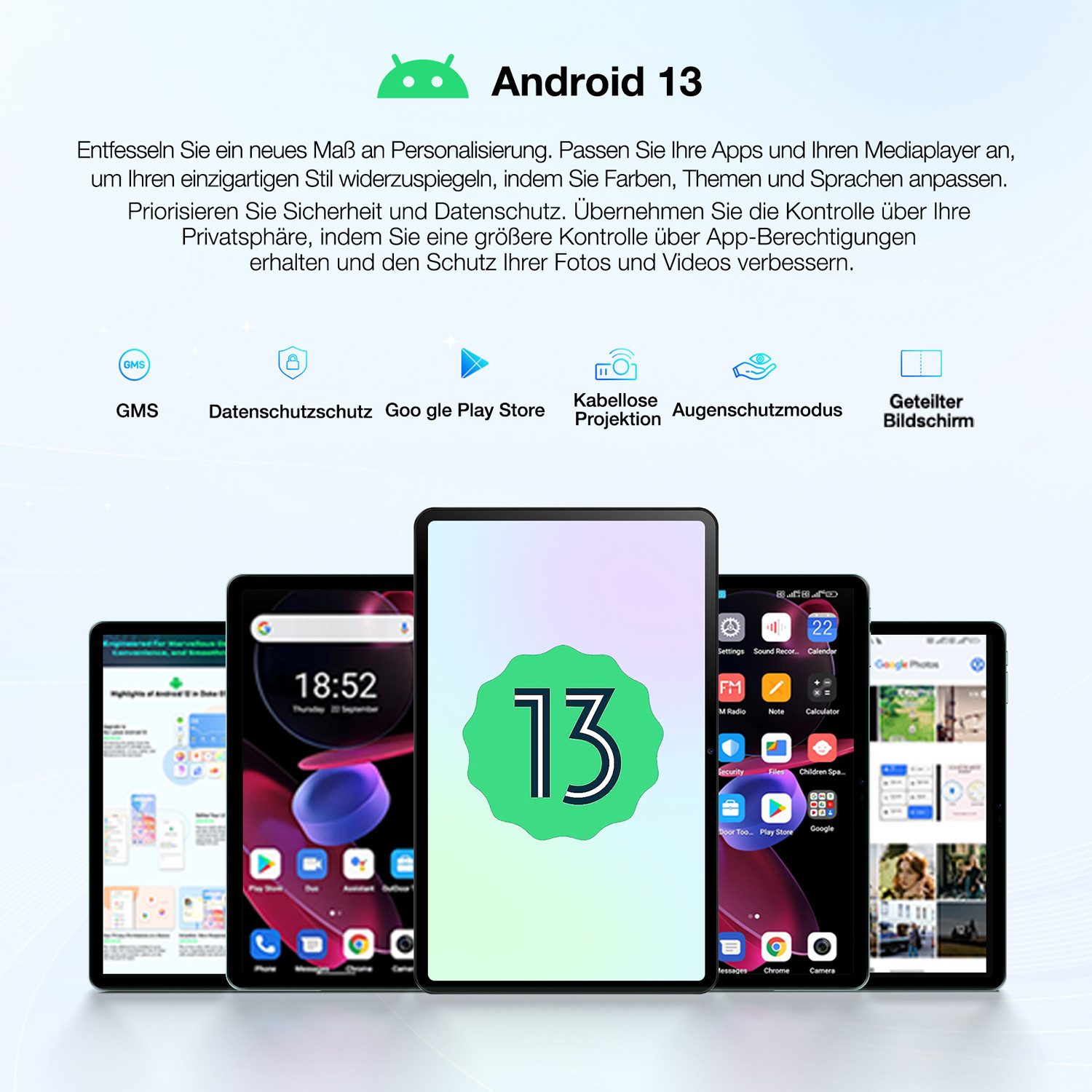 DOOGEE T20ULTRA 12 Zoll Android Gaming Tablet 12GB RAM 256GB ROM(2TB TF) Tablet (12", 256 GB, Android 13, 4G, 2.4K Display, 16MP+8MP Dual SIM, 4G LTE /5G WiFi/GMS/GPS/Widevine L1)