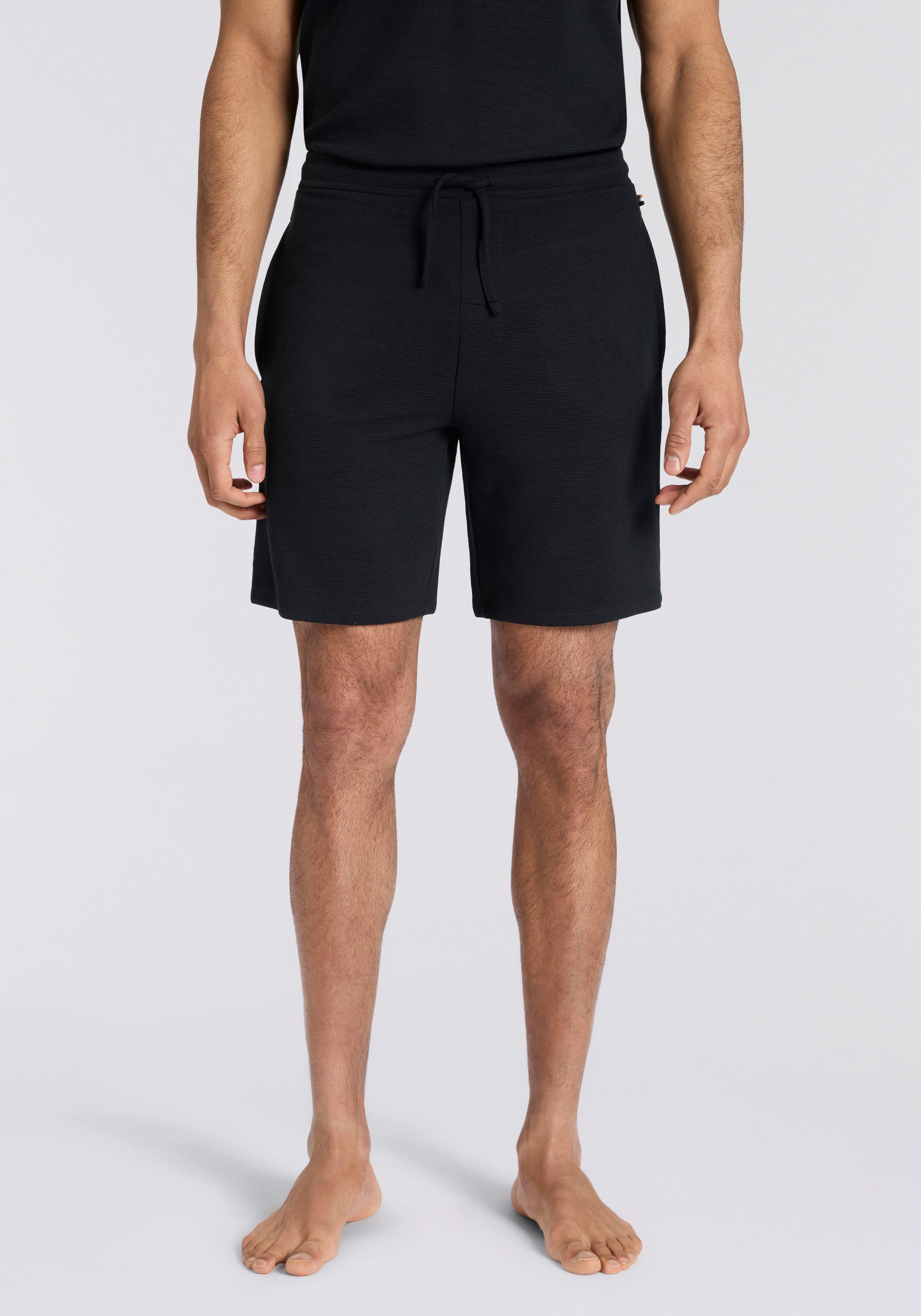 BOSS Shorts mit elastischem Bund, in Ripp-Qualität