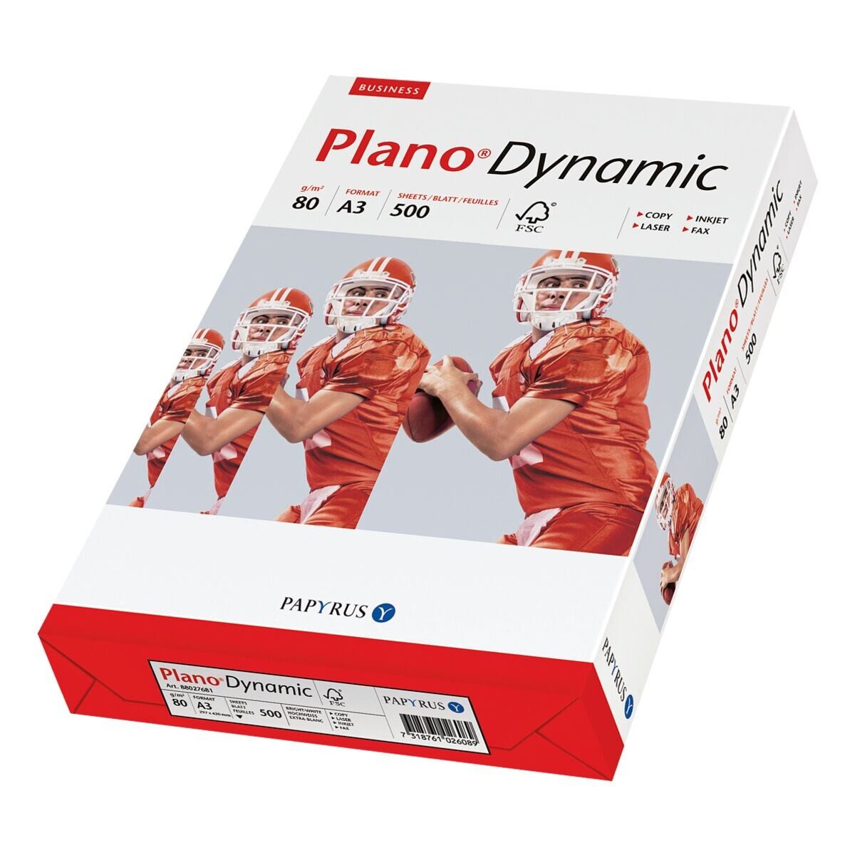 PLANO Kopierpapier PlanoDynamic, Format DIN A3, 80 g/m², 161 CIE, 500 Blatt