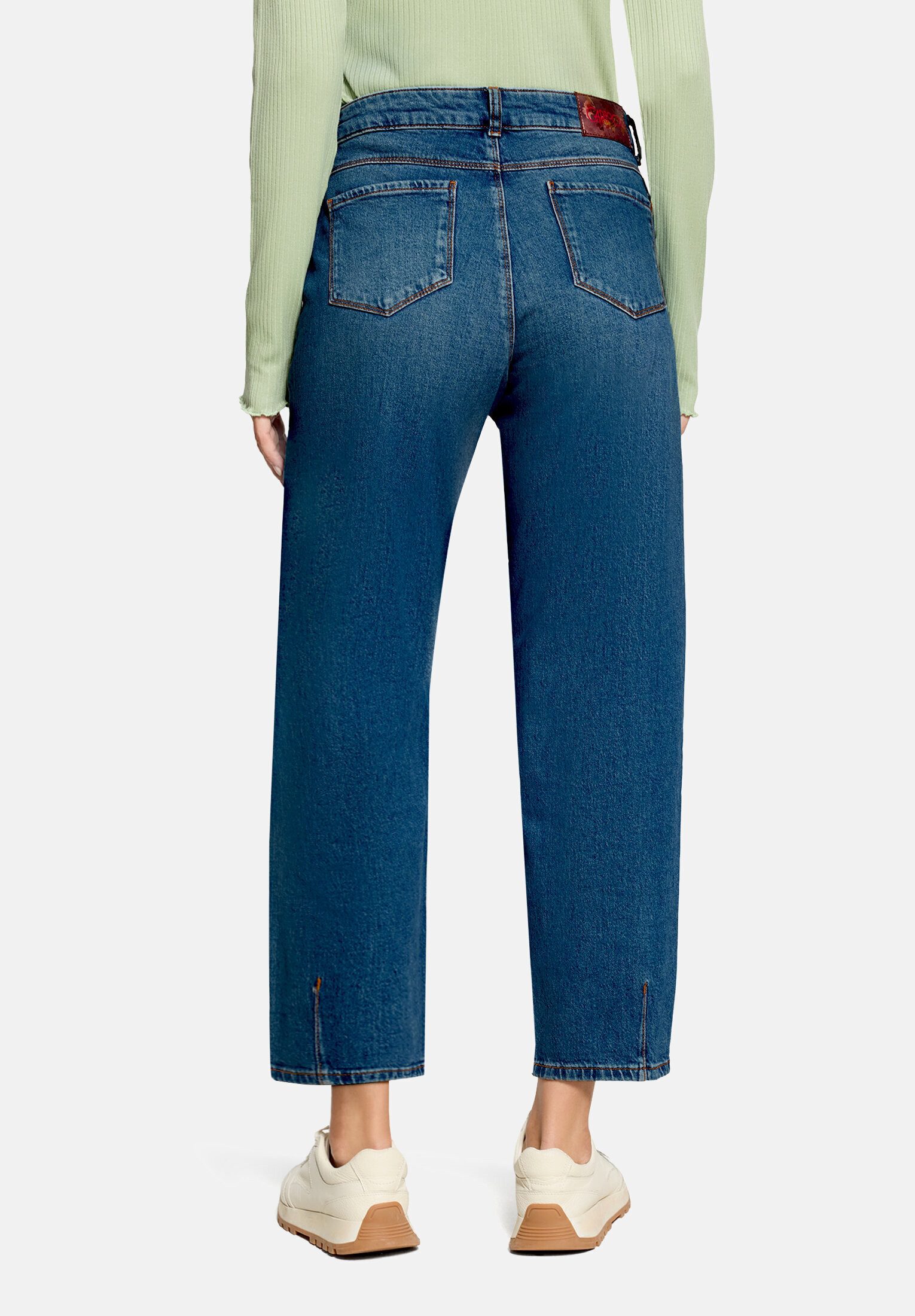 Cartoon Ankle-Jeans Damen mit Waschung