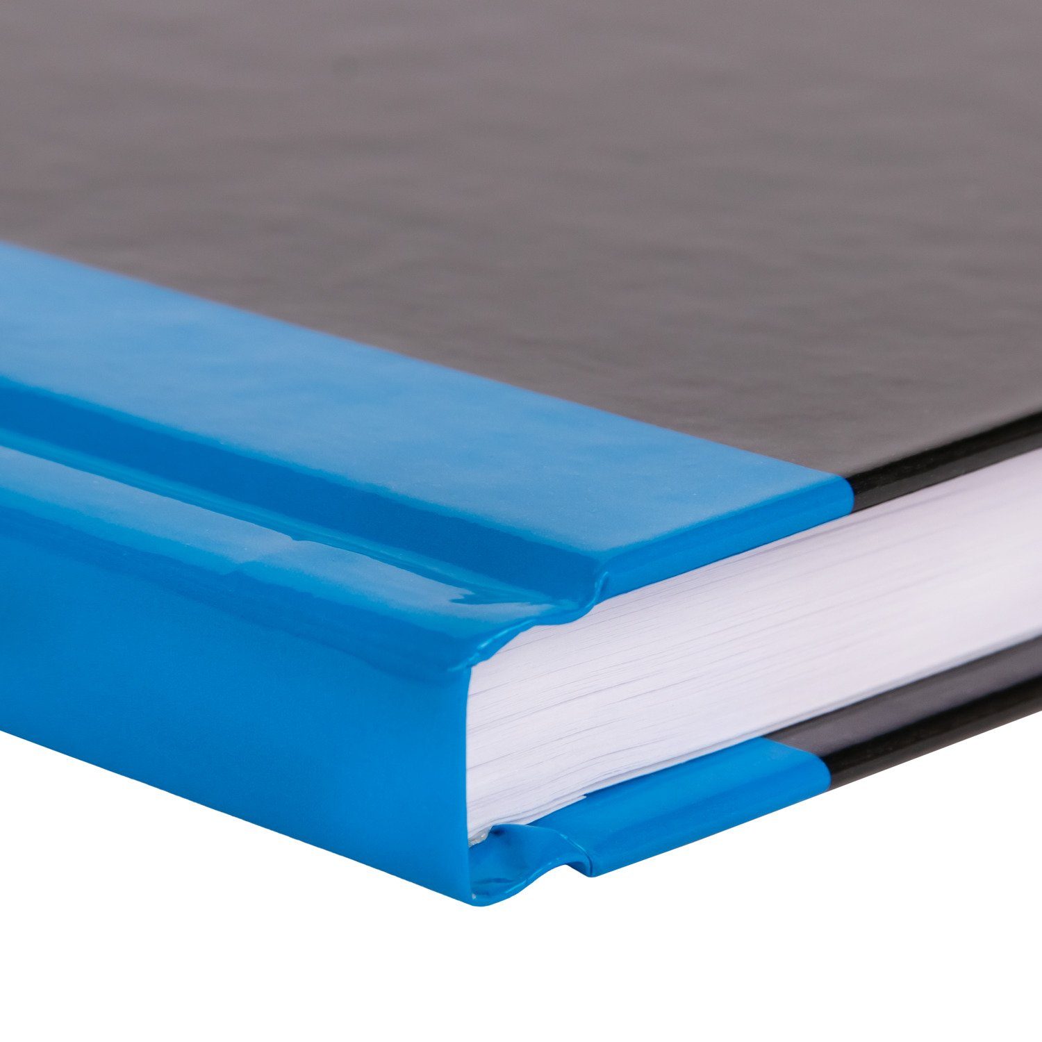 Idena Notizbuch Idena Kladde liniert 96 Blatt 70g/m² schwarz/blau DIN A6