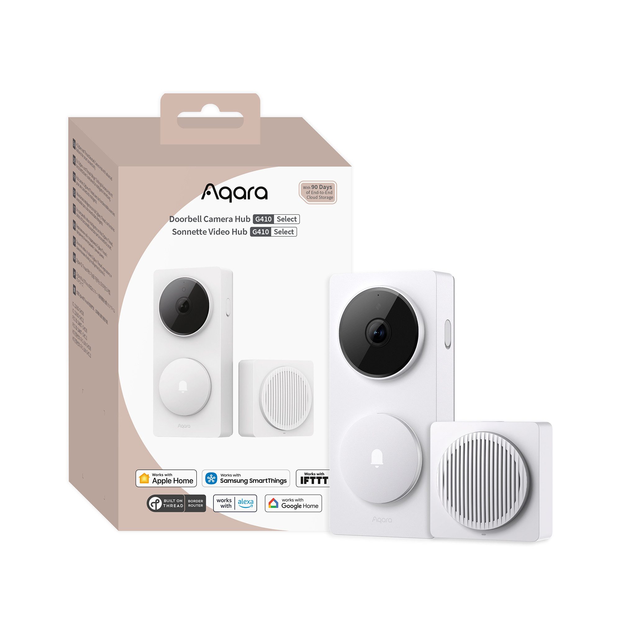 Aqara Smart Home Türklingel G410, 2K-Bildschärfe mit 175°-Sichtfeld (Integrierter Zigbee & Matter Hub, Unterstützt Apple Home, Google, Home-Assistant)