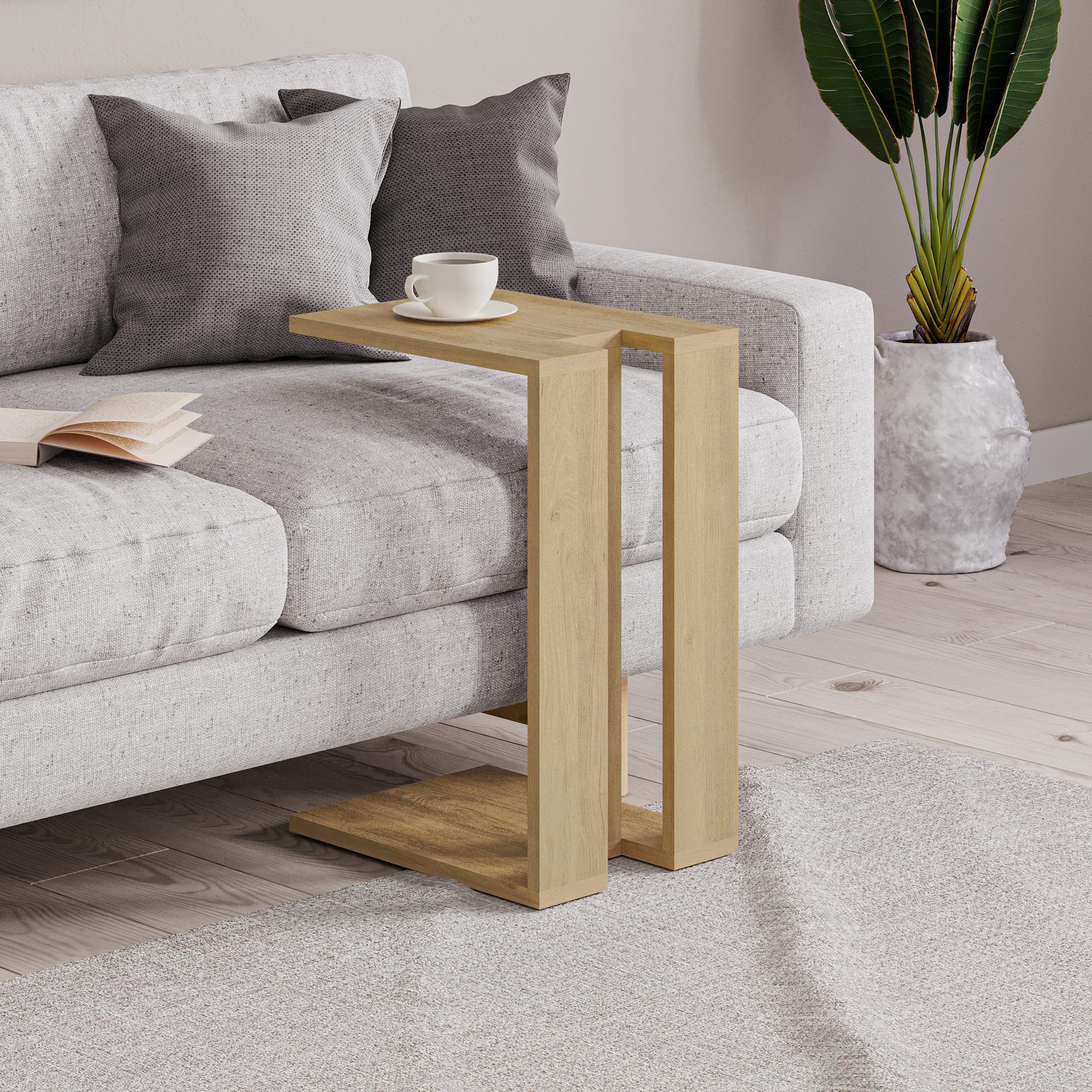Decortie Beistelltisch Muju, Modern C Form Beistelltisch, 30 x 40 x 57 cm günstig online kaufen