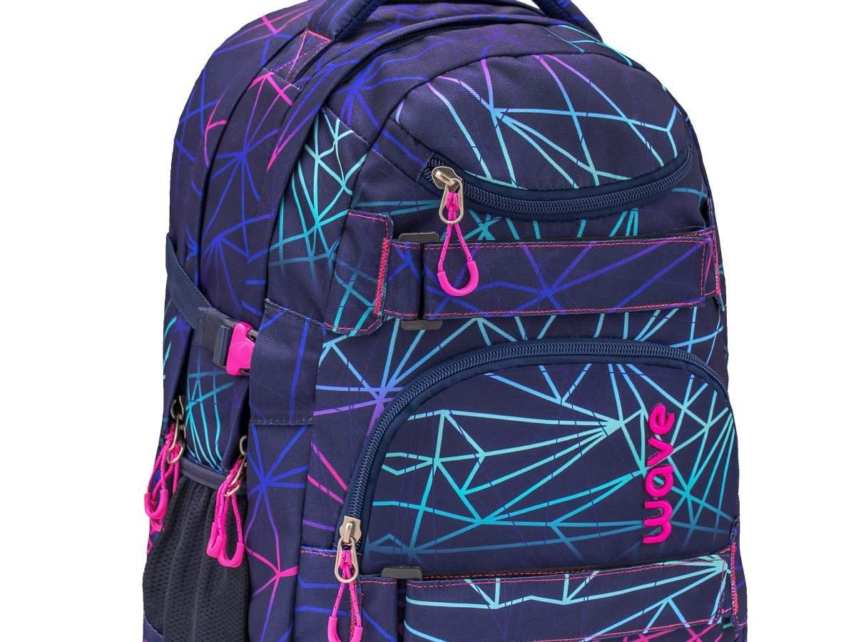 Schulrucksack für Infinity, Schule, ab 5. Wave Mädchen Schultasche, Klasse, purple weiterführende Stripes