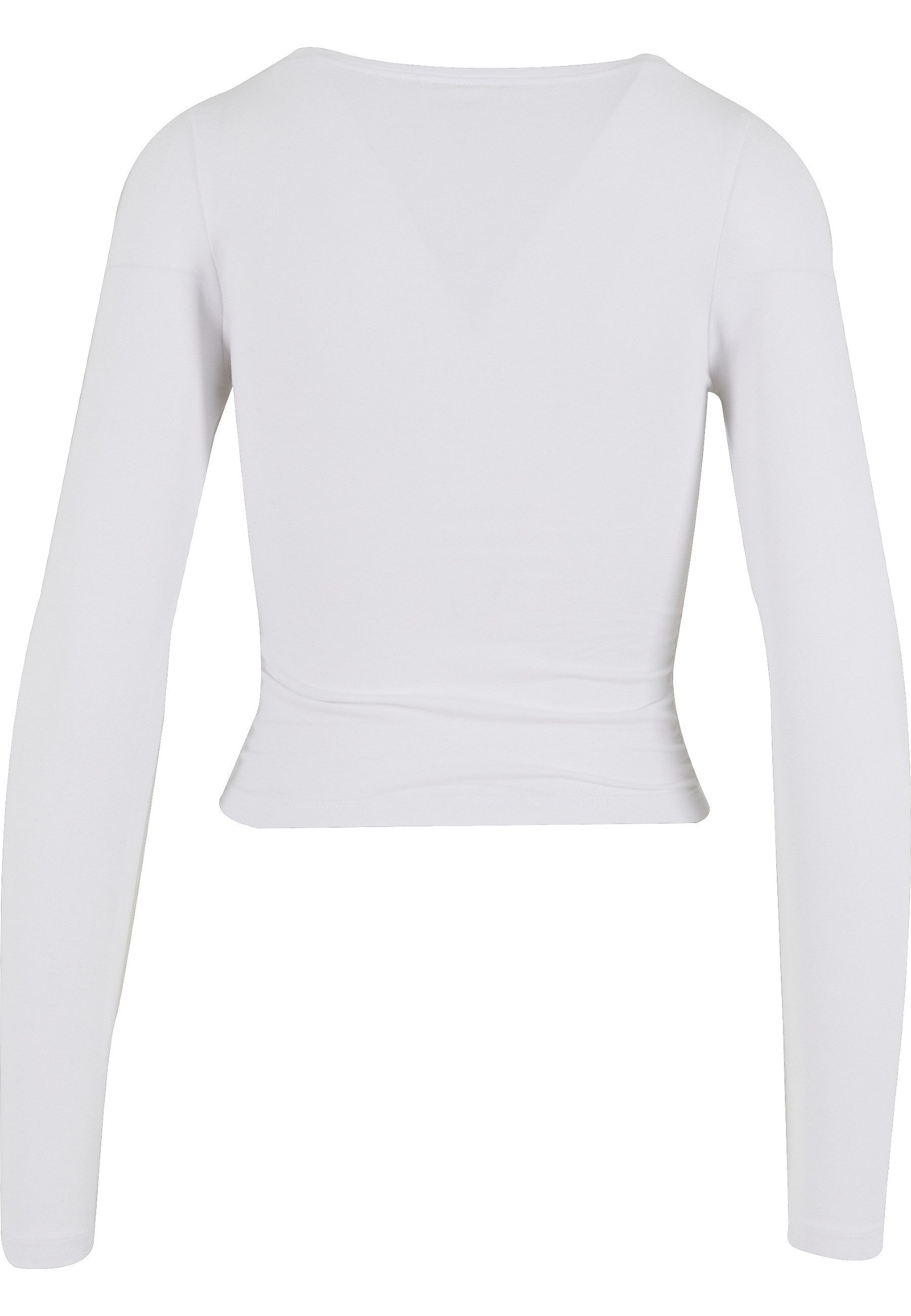 URBAN CLASSICS Longsleeve Urban Classics Ladies Ruffled Super Slim Longsleeve (1-tlg)