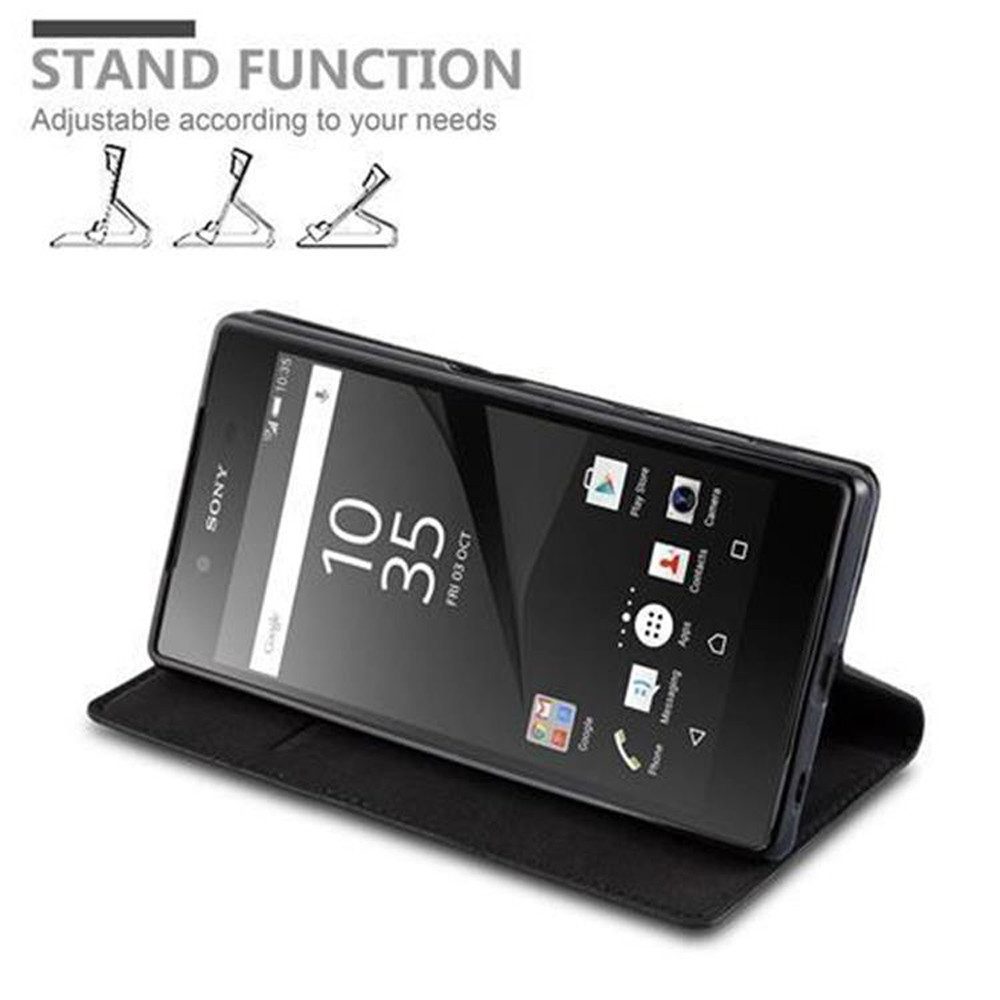 Cadorabo Handyhülle für Sony Xperia Z5 Hülle Sony Xperia Z5, Hülle Schutzhülle mit Standfunktion, Magnetverschluss und Kartenfach