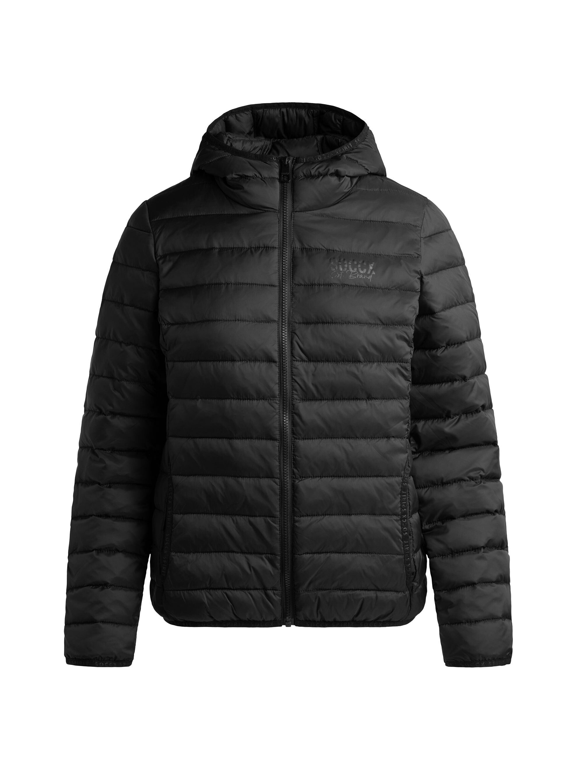 SOCCX Outdoorjacke mit elastischem Saumabschluss