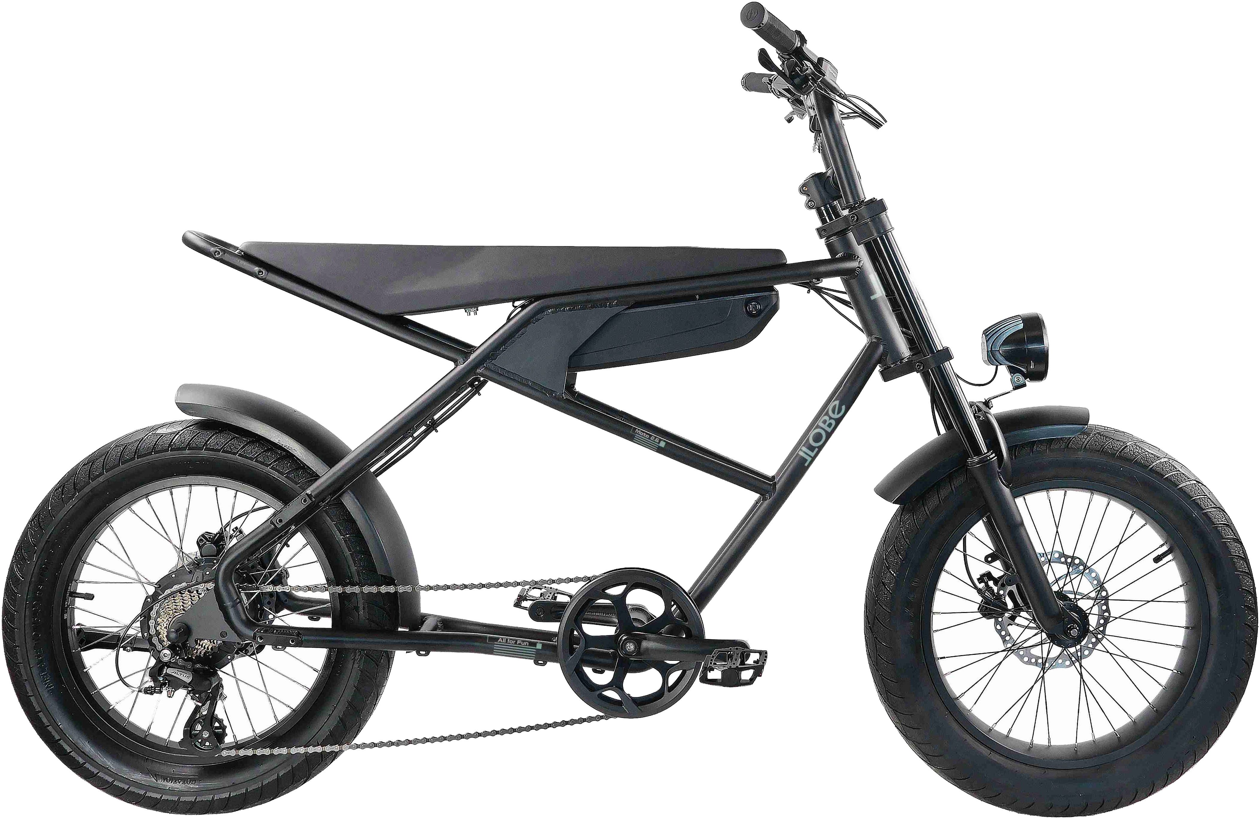 LLobe E-Bike Klapprad Moto E-Bike Moto 2.6, 8 Gang Shimano Tourney Schaltwerk, Kettenschaltung, Heckmotor, 280,11 Wh