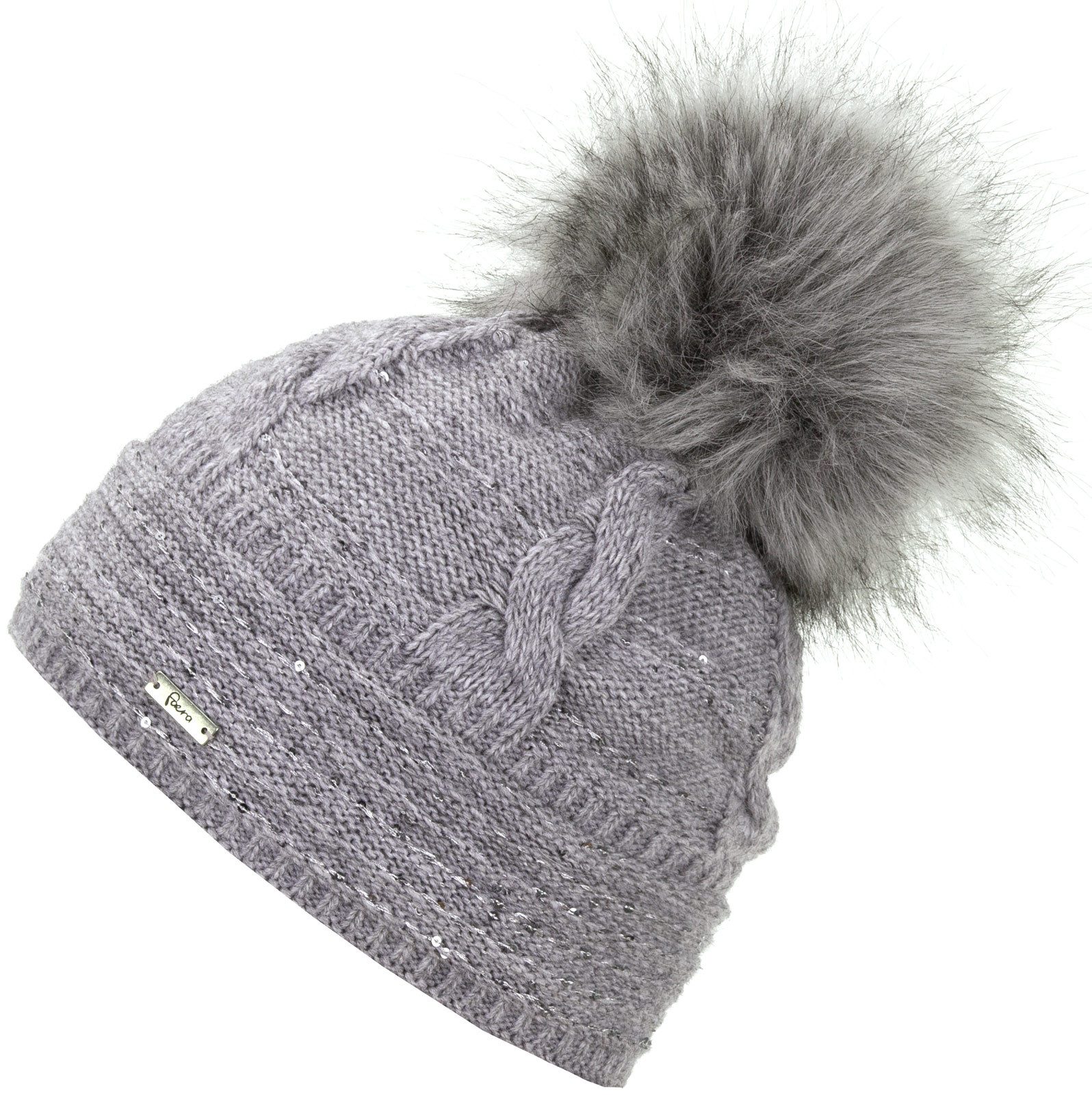 Faera Bommelmütze Wintermütze Damen Herren Mütze Beanie Haube gefüttert Bommelmütze