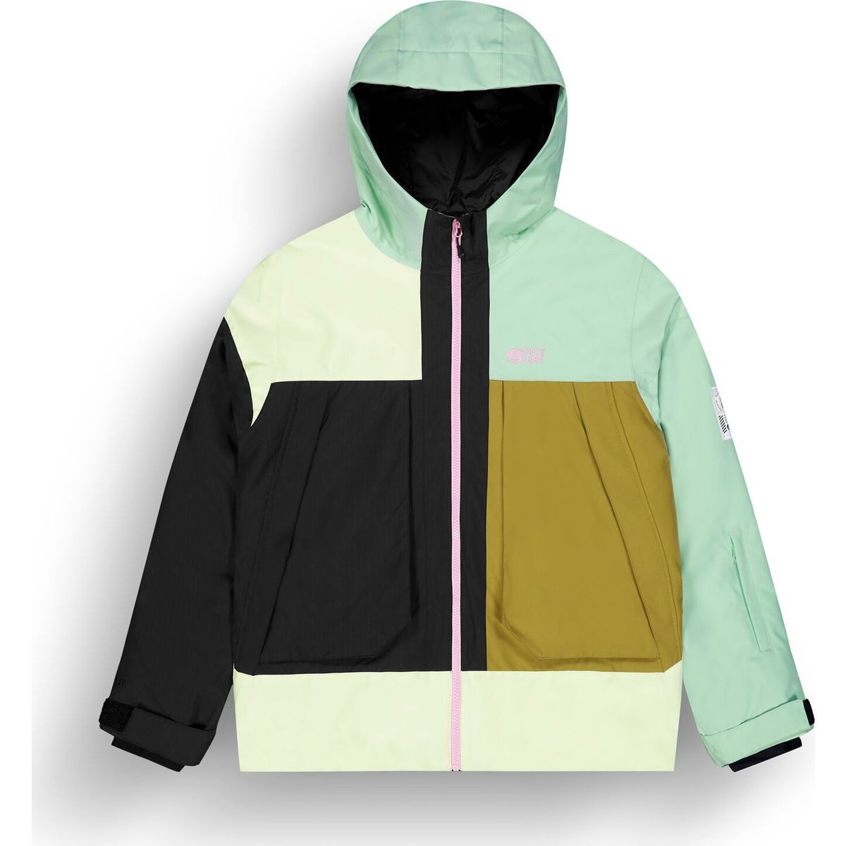 Picture Skijacke Citrik W Patchwork Jacket Ideal für Freestyle-Abenteuer im Snowpark mit wasserabweisendem
