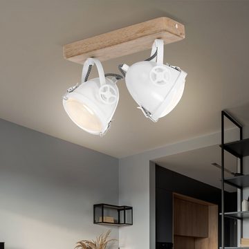 Steinhauer LIGHTING LED Deckenspot, Leuchtmittel inklusive, Warmweiß, LED Decken Leuchte DIMMBAR Wohn Ess Zimmer Beleuchtung Holz Flur Lampe