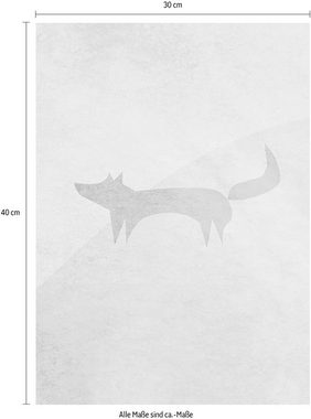 Komar Poster Wild and Free Fox, Tiere (1 St), Kinderzimmer, Schlafzimmer, Wohnzimmer