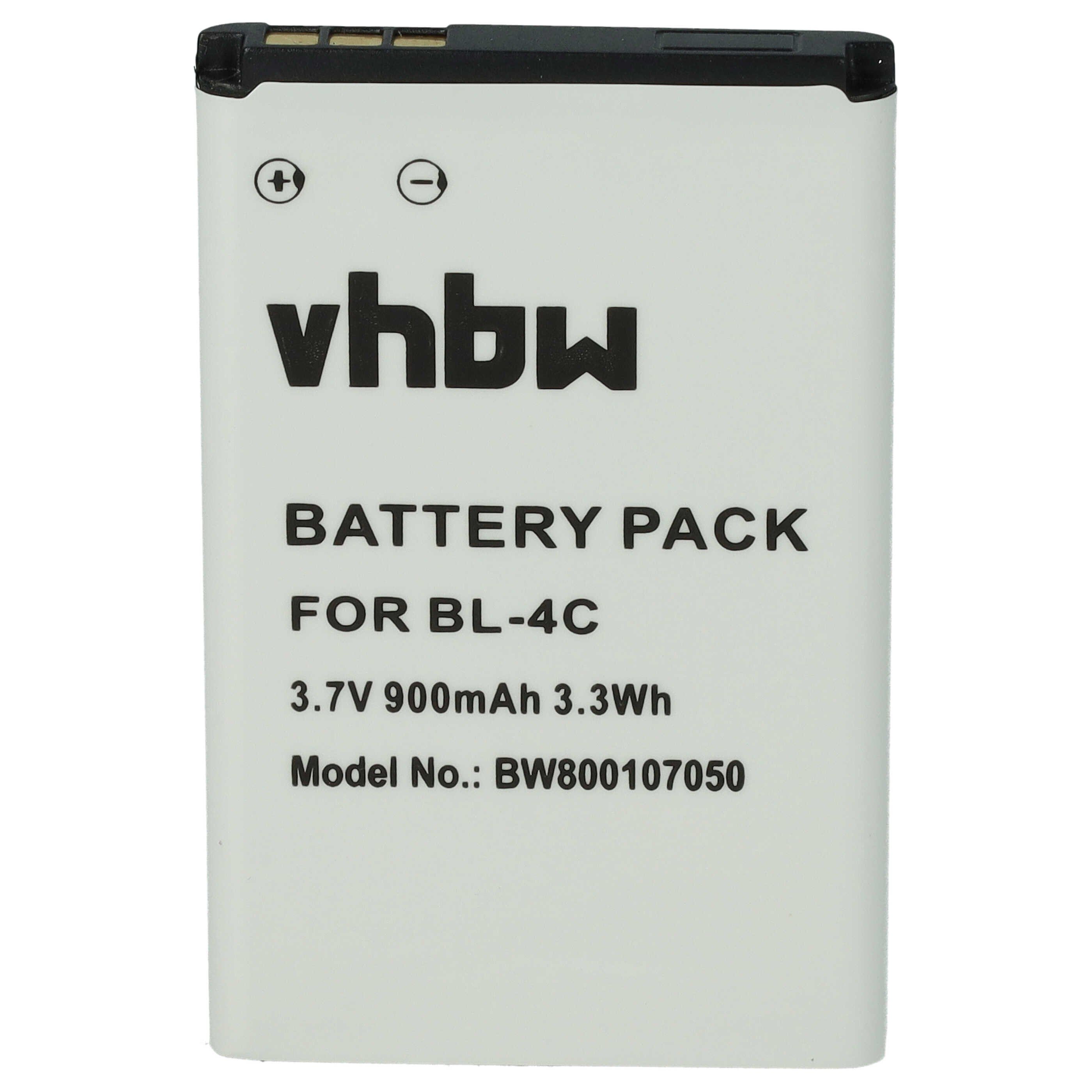 vhbw kompatibel mit Bea-fon S400 EU001B, S400 EU001W, SL350, S700, SL160 Smartphone-Akku Li-Ion 900 mAh (3,7 V)