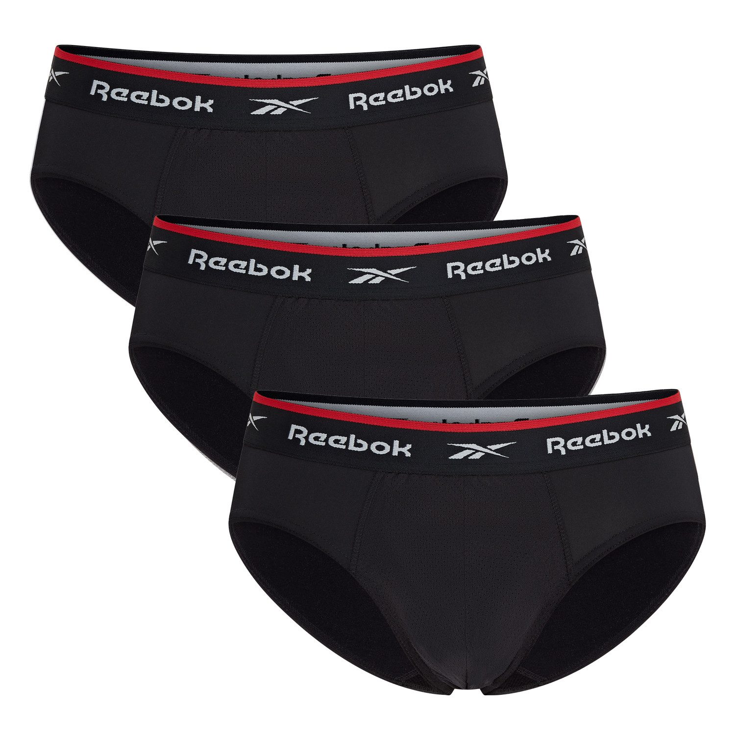 Reebok Slip WIGGINS (3er-Pack) basic, bequem, atmungsaktiv, mit Logo, breiter Bund