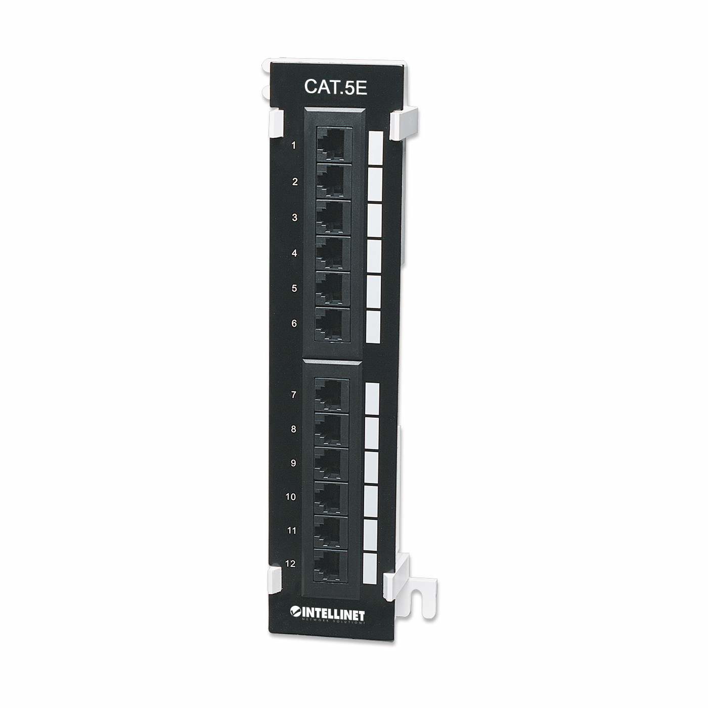 Intellinet Patchpanel 12-Port Cat5e UTP Wandmontage sw Netzwerk-Patch-Panel