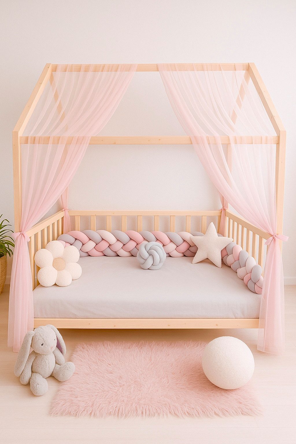 Baby Fancyroom Betthimmel Hausbett Himmel Premium Tüll, Baldachin für Kinde günstig online kaufen