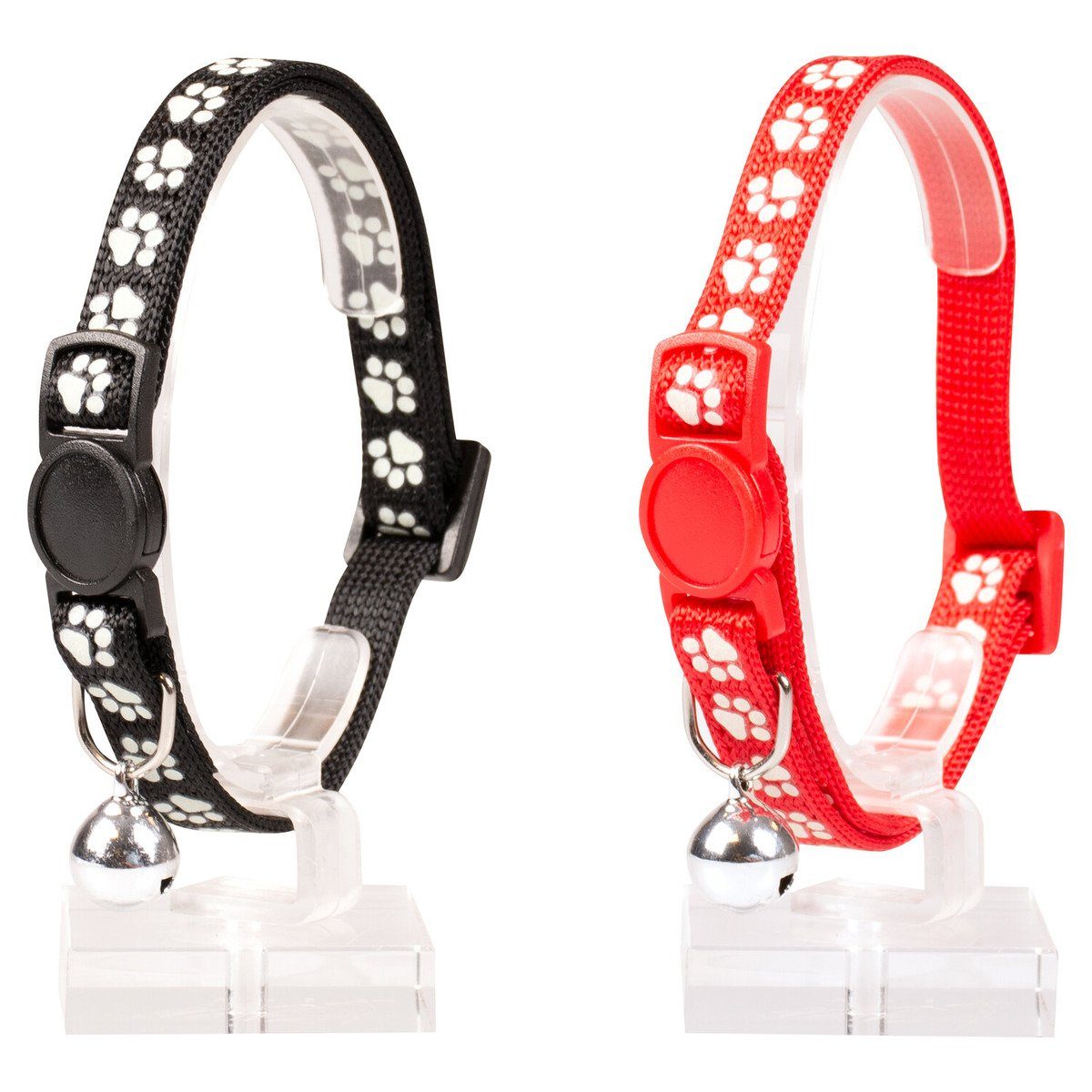 DUVO+ Katzen-Halsband Katzenhalsband Pfoten Nylon