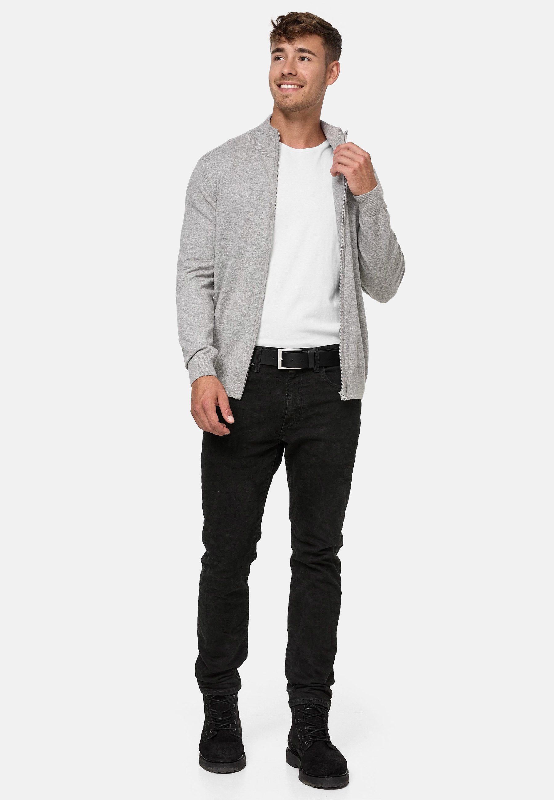 Indicode Strickjacke Herren Lau Herrenstrickjacke