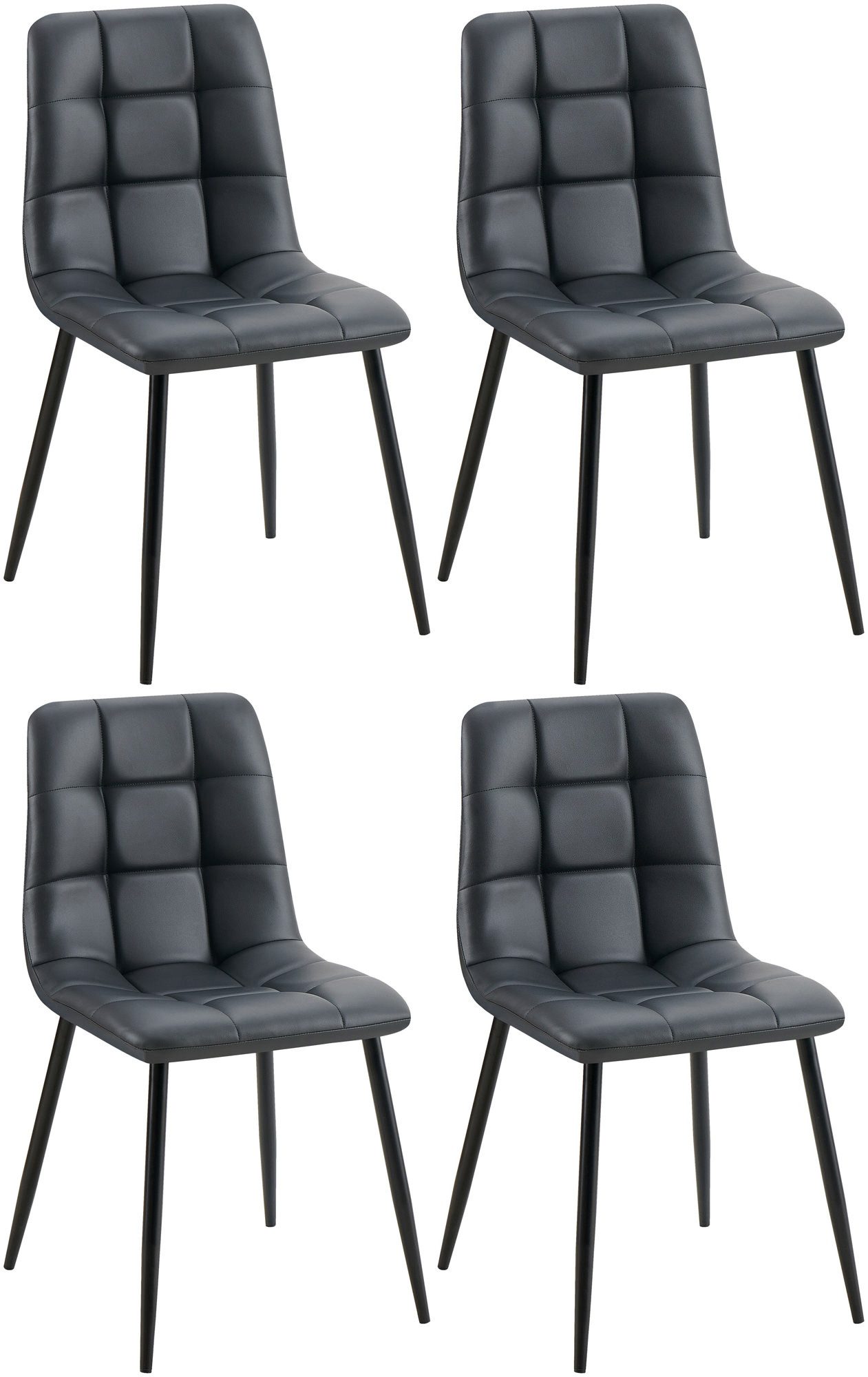 CLP Esszimmerstuhl Antibes (4er Set, 4 St), Kunstlederbezug und Metallgeste günstig online kaufen