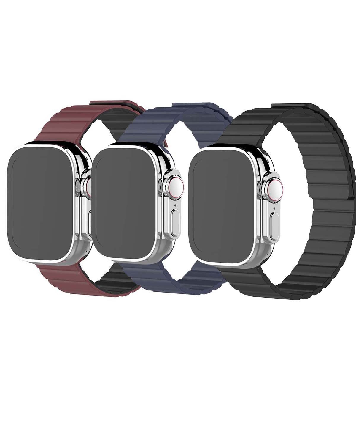 FIDDY Smartwatch-Armband Geeignet für Apple Watch 41/40/38, 42/44/45/49 mm,  Silikon-Uhrenarmband-Serie, Ersatz-Silikon-Uhrenarmband | Uhrenarmbänder