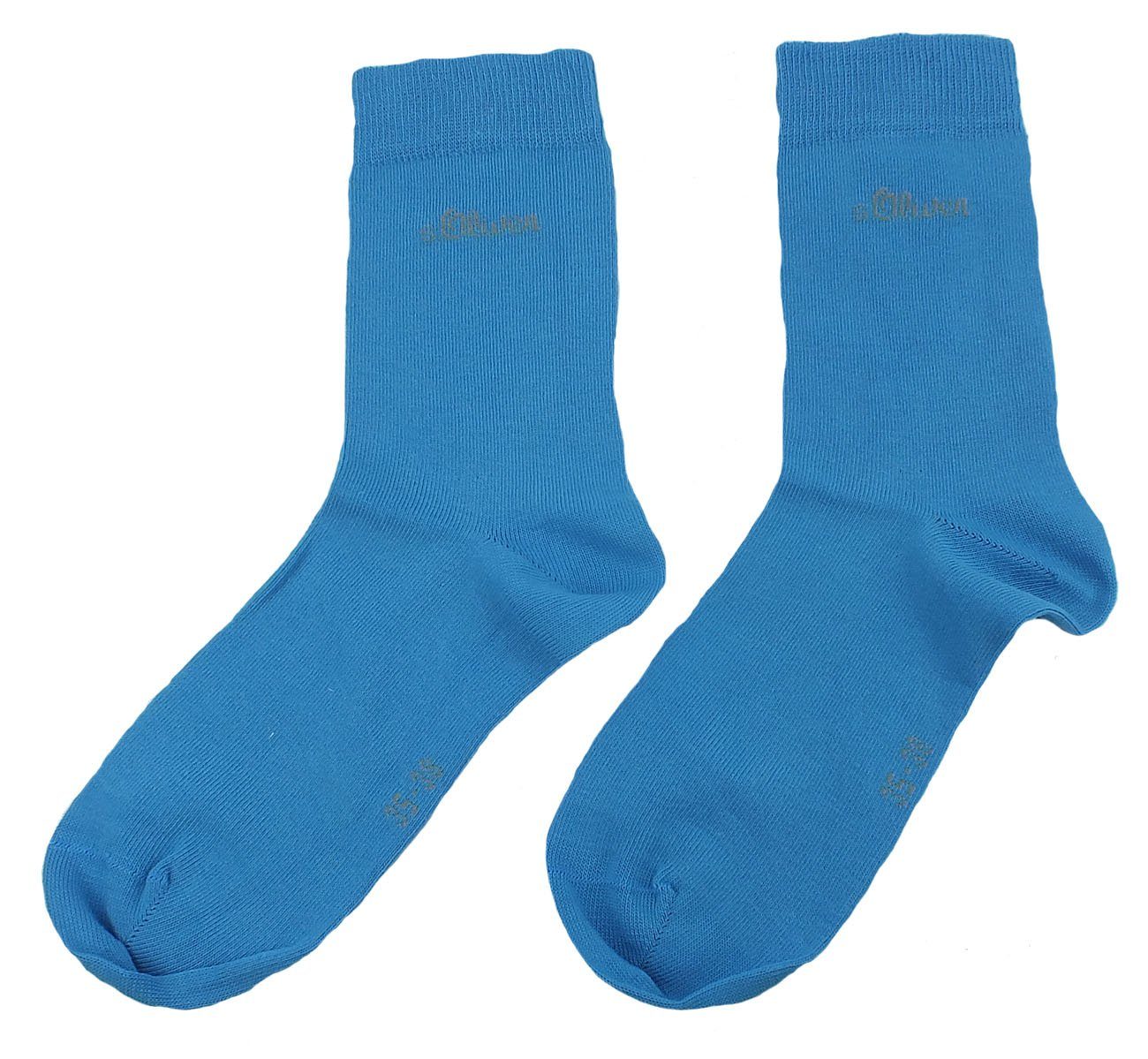 s.Oliver Langsocken s.Oliver Socks (Packung, 2-Paar, 2 Paar) Damen Unisex Herren Socken Freizeitsocken Baumwolle