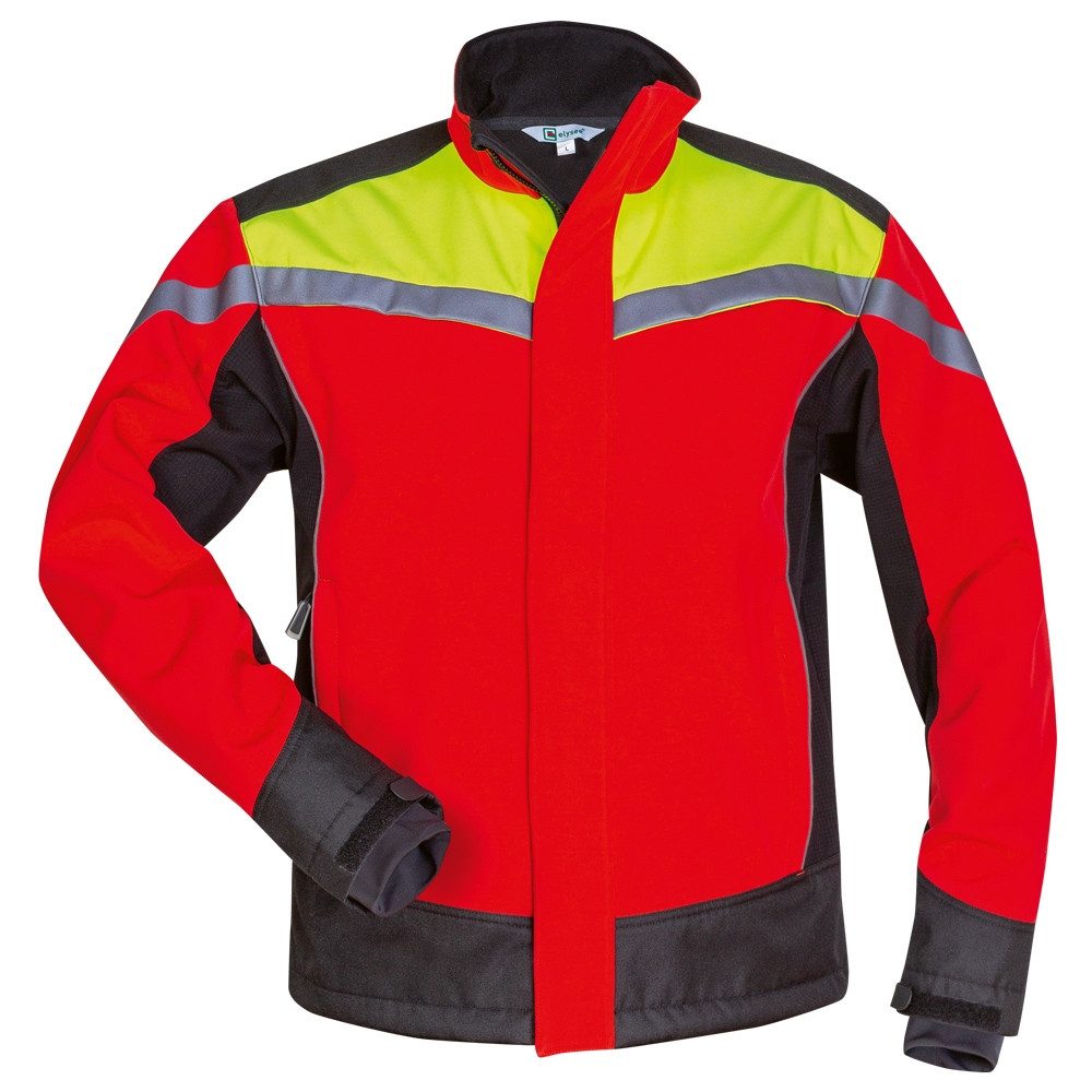 Elysee Schutzjacke ESCHE Waldarbeiter Softshell-Jacke ELYSEE® Rot/Gelb/Schwarz Gr.XXXL