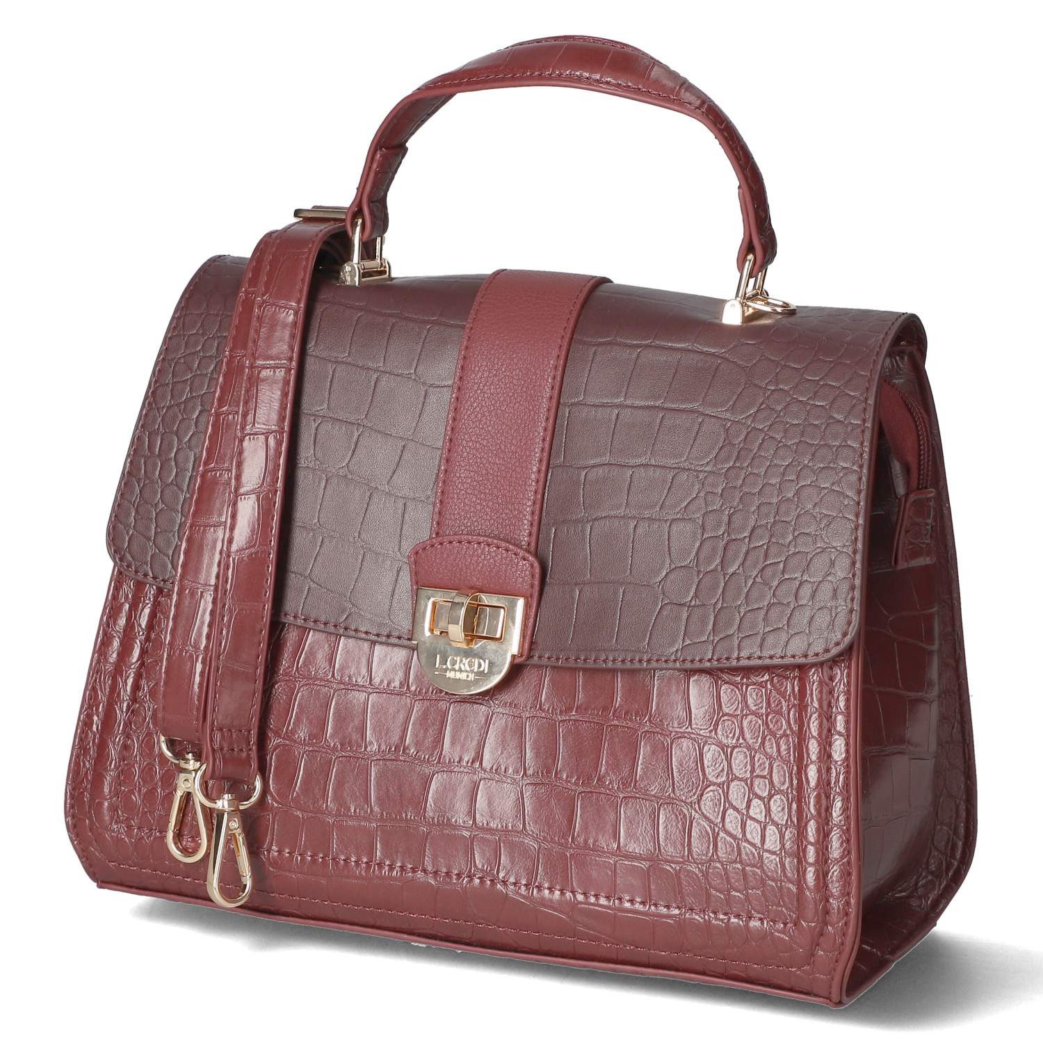 L. CREDI Handtasche L.Credi 1006606/444 Damen Henkeltaschen Synthetik red