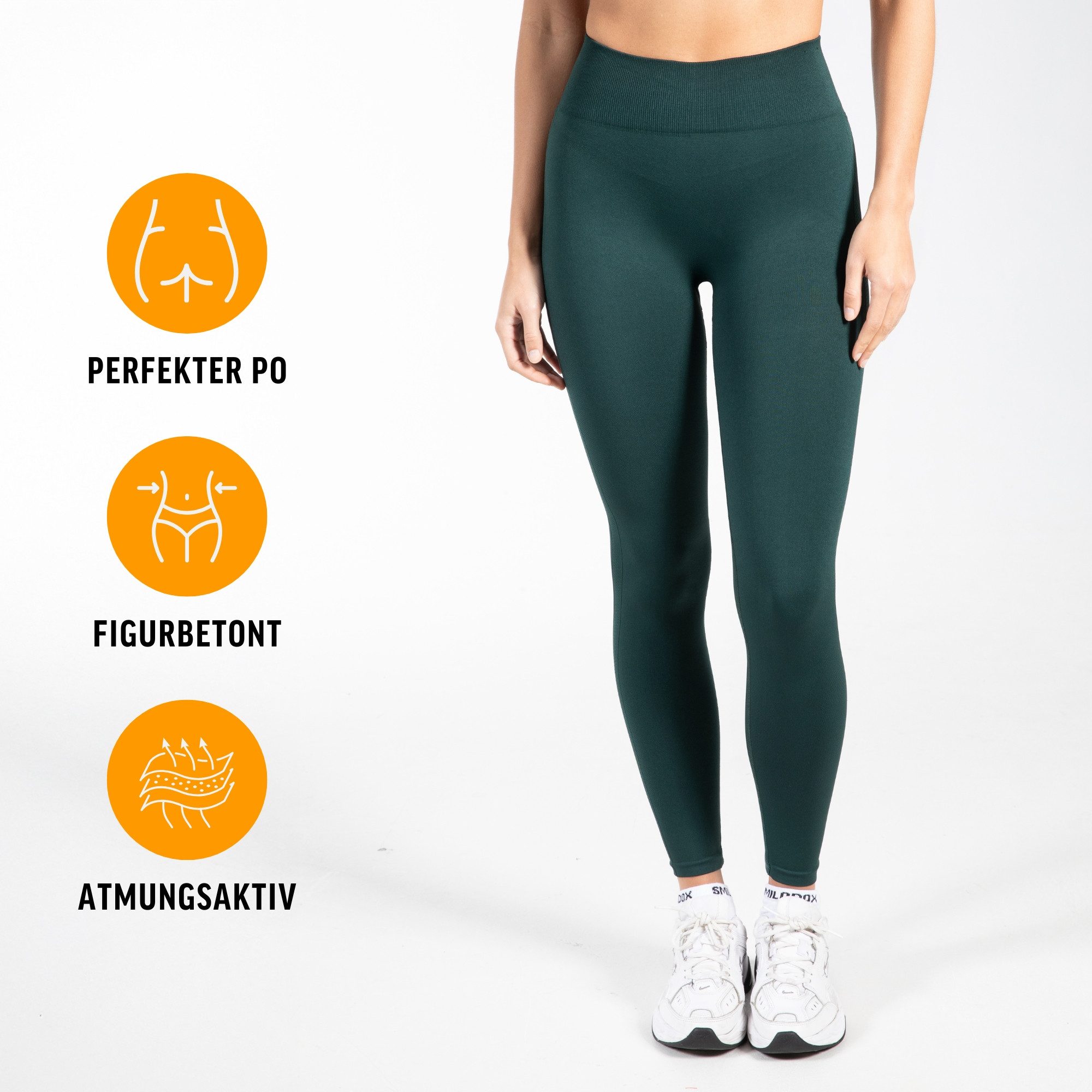 Smilodox Leggings Cetrina, Push Up Scrunch Leggings mit Schriftzug Fitness günstig online kaufen