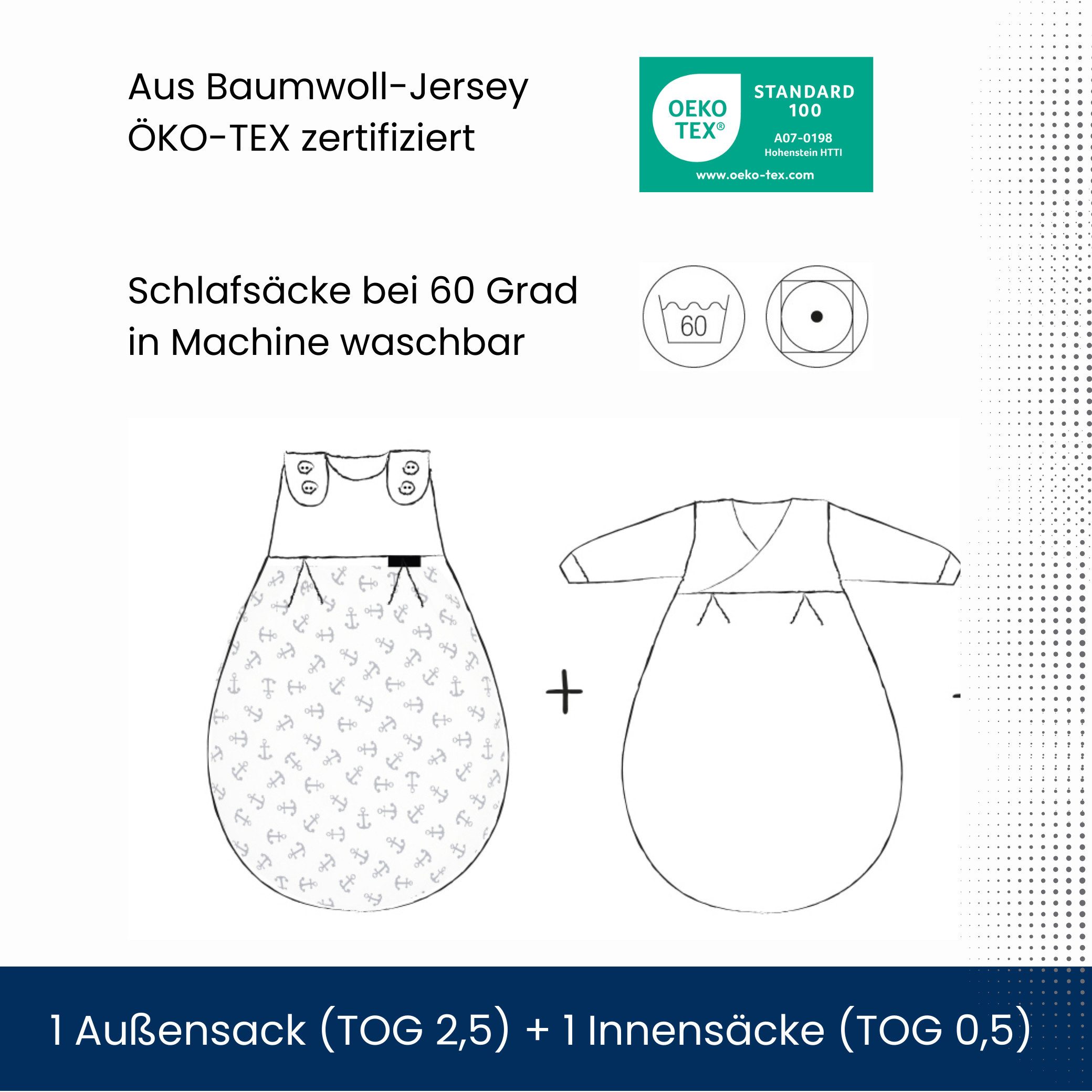 Alvi® Babyschlafsack Schlafsack Baby Mäxchen 2teilig Exclusiv