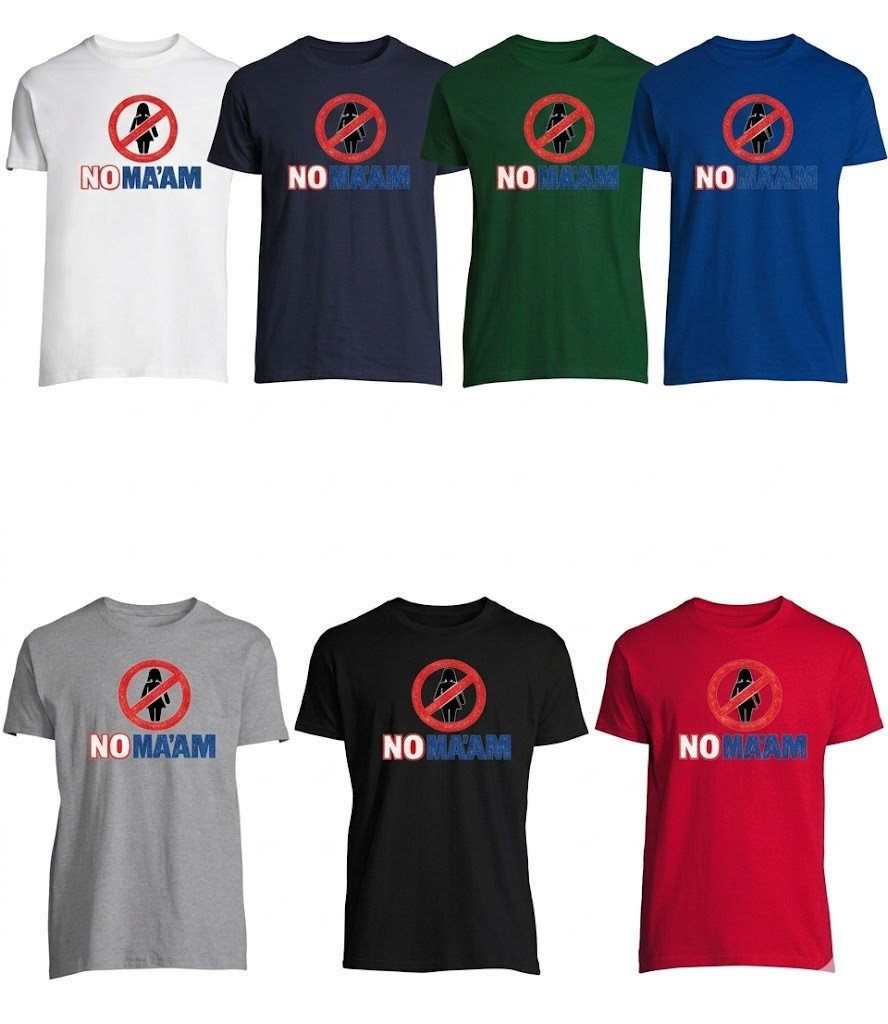 T-Shirt No Maam Statement Herren T-Shirt Humor Grafik Print Streetwear