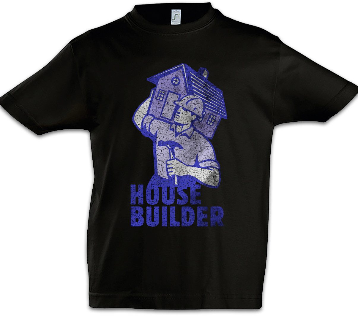 Urban Backwoods Print-Shirt House Builder II Kinder T-Shirt Handwerker Maurer Mason Bauarbeiter (1-tlg) Bau Zimmermann Construction Worker