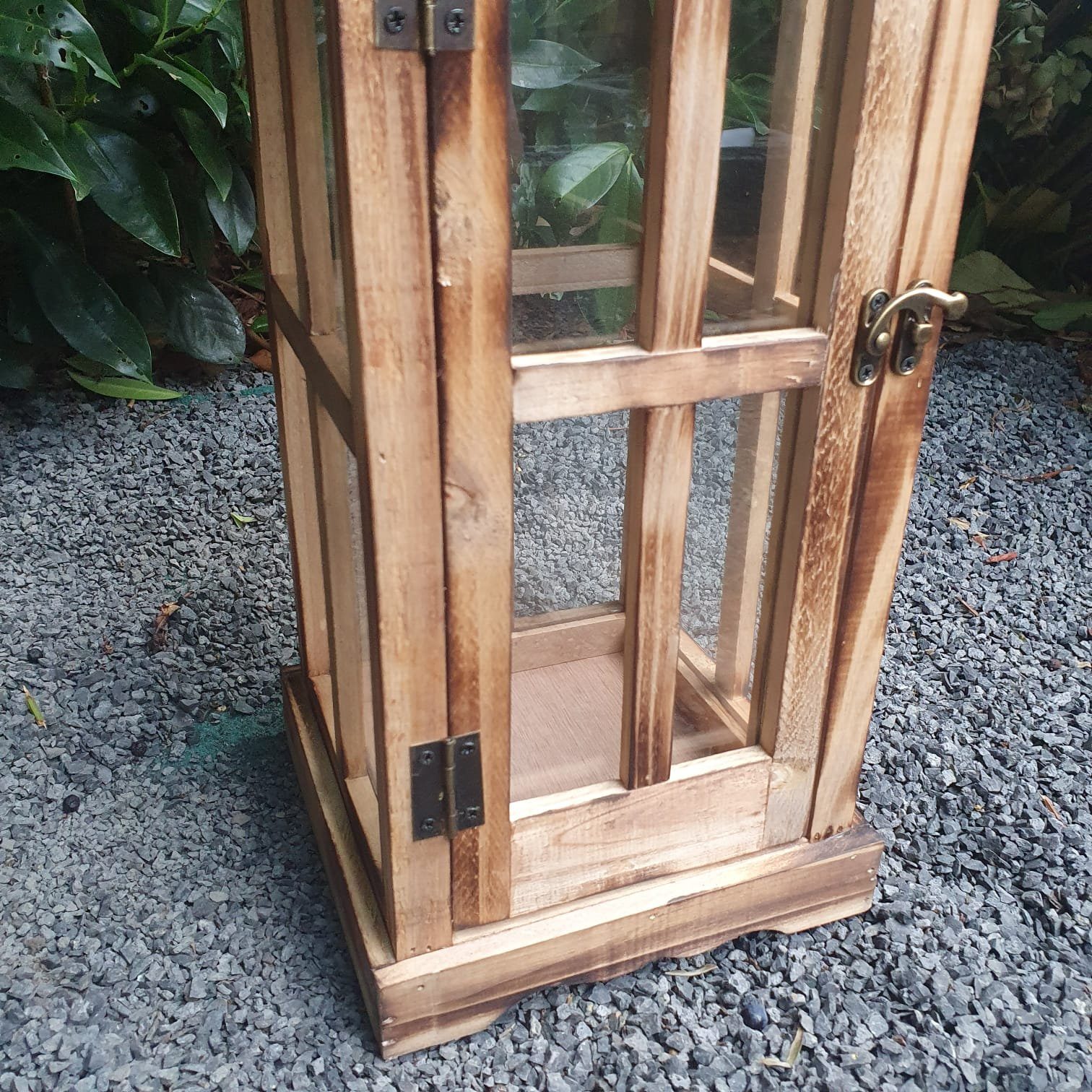 Aspinaworld Gartenfigur Holzlaterne Windlicht Laterne braun günstig online kaufen