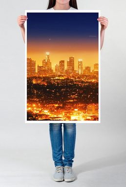 Sinus Art Poster Urbane Fotografie 60x90cm Poster Los Angeles bei Nacht Kalifornien USA