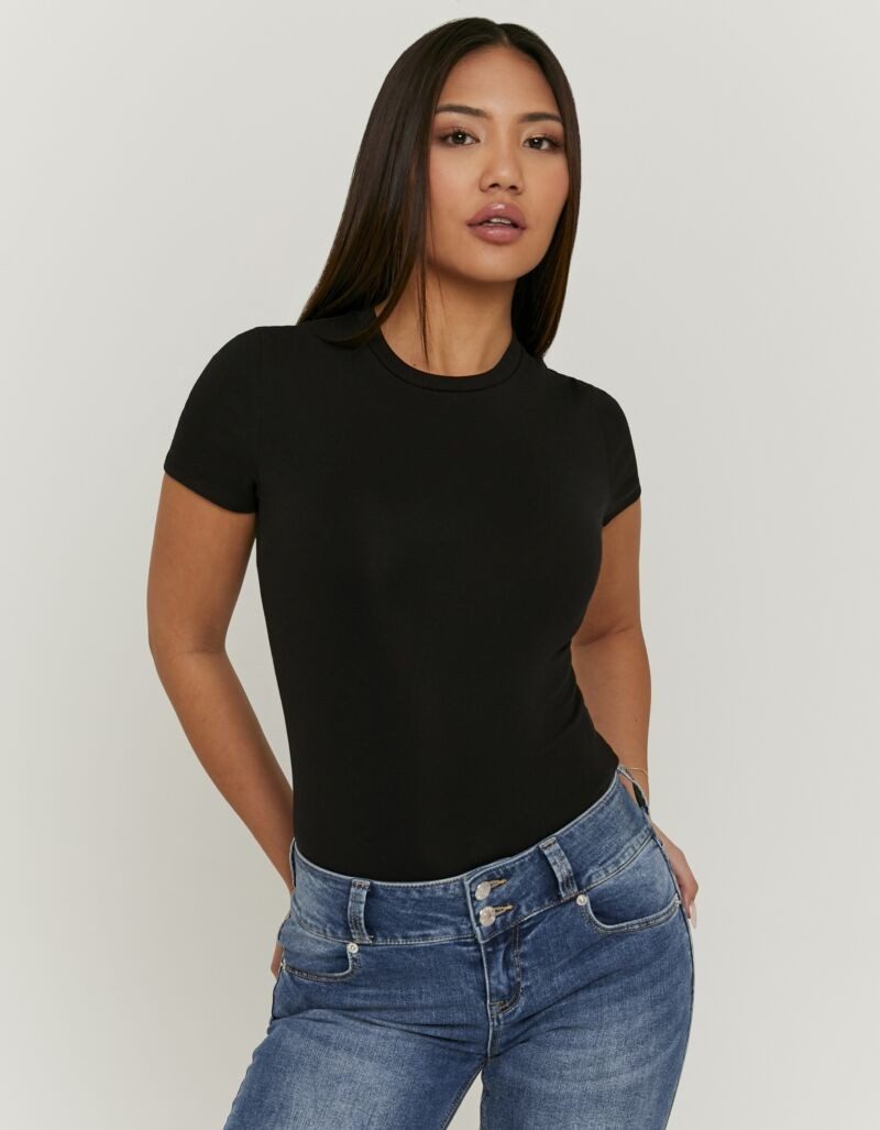 Tally Weijl Kurzarmbody SBOCOCOSYT Baumwollmischung, Basic, eng anliegend