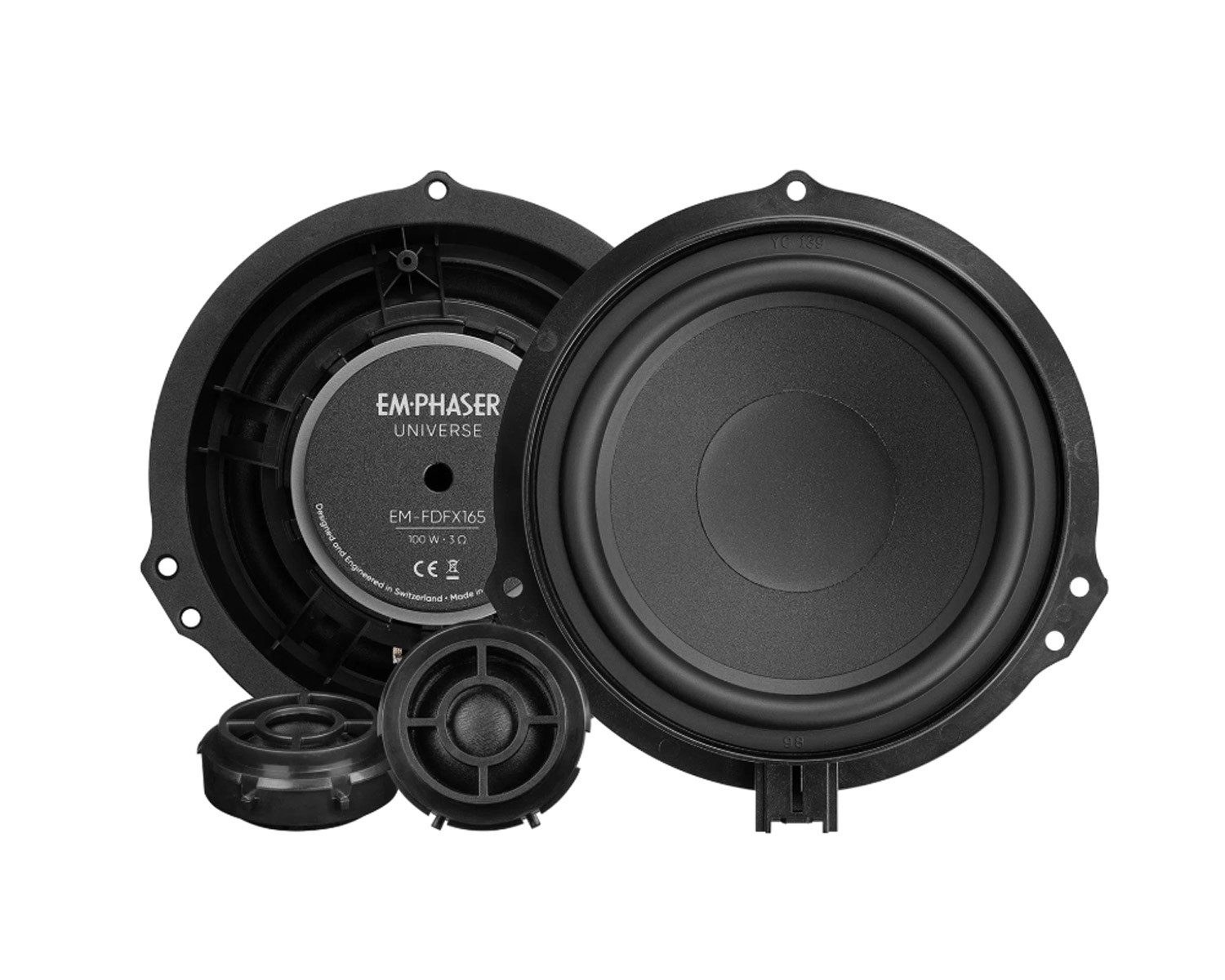 Emphaser EM-FDX165 16,5cm 2-Wege Plug & Play Komponentensystem für Ford Modelle Auto-Lautsprecher (50 W)