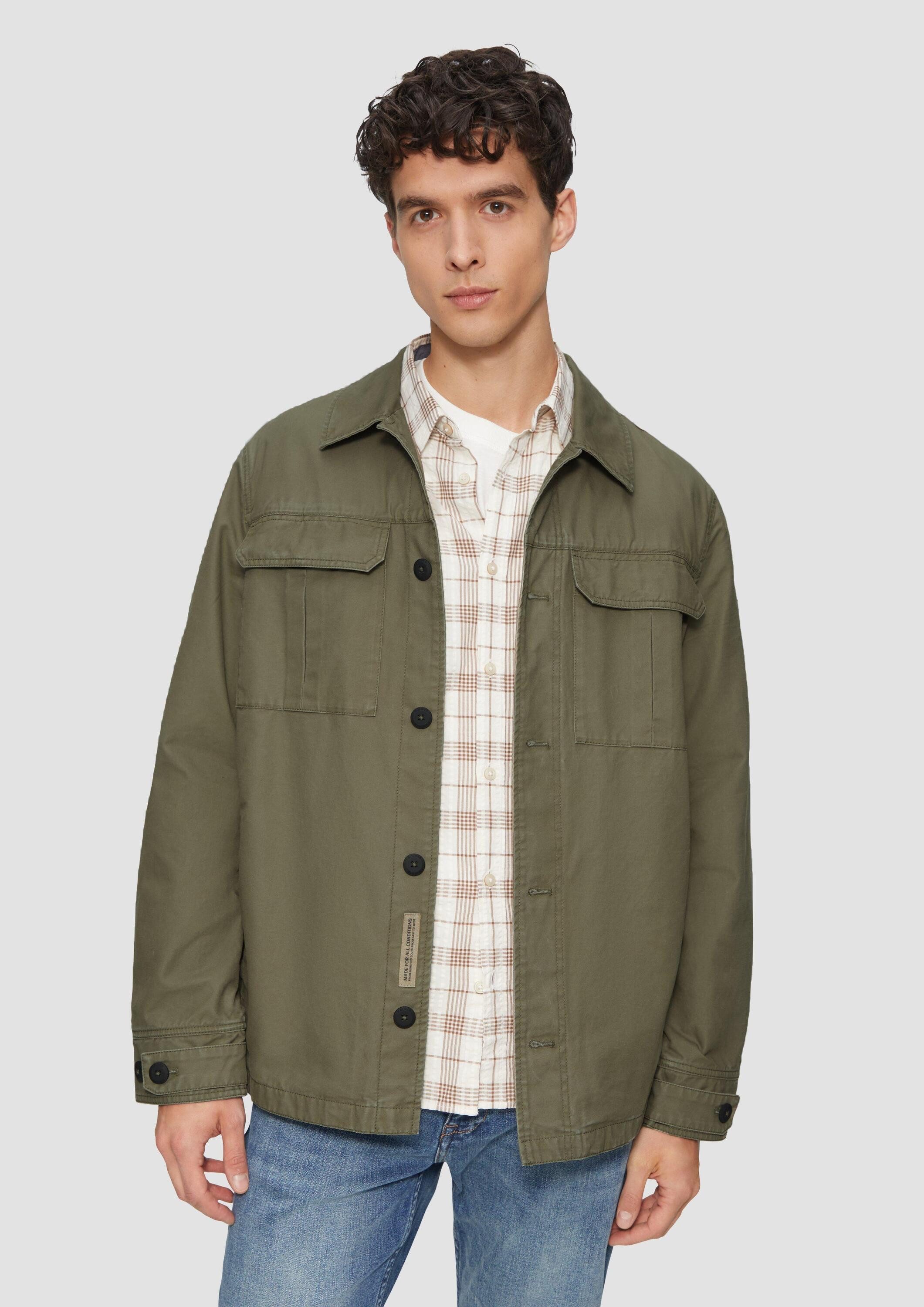 s.Oliver Funktionsjacke Outdoor-Jacke Leichte Jacke im Utility-Look aus Baumwolle