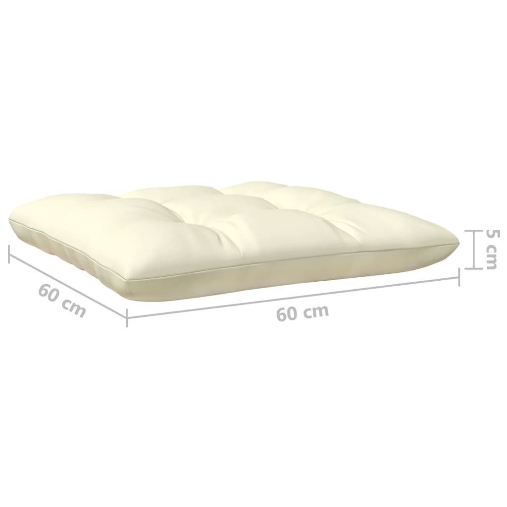 4-Sitzer-Gartensofa Creme Massivholz mit vidaXL Kissen Teile Loungesofa 1 Kiefer, Honigbraun